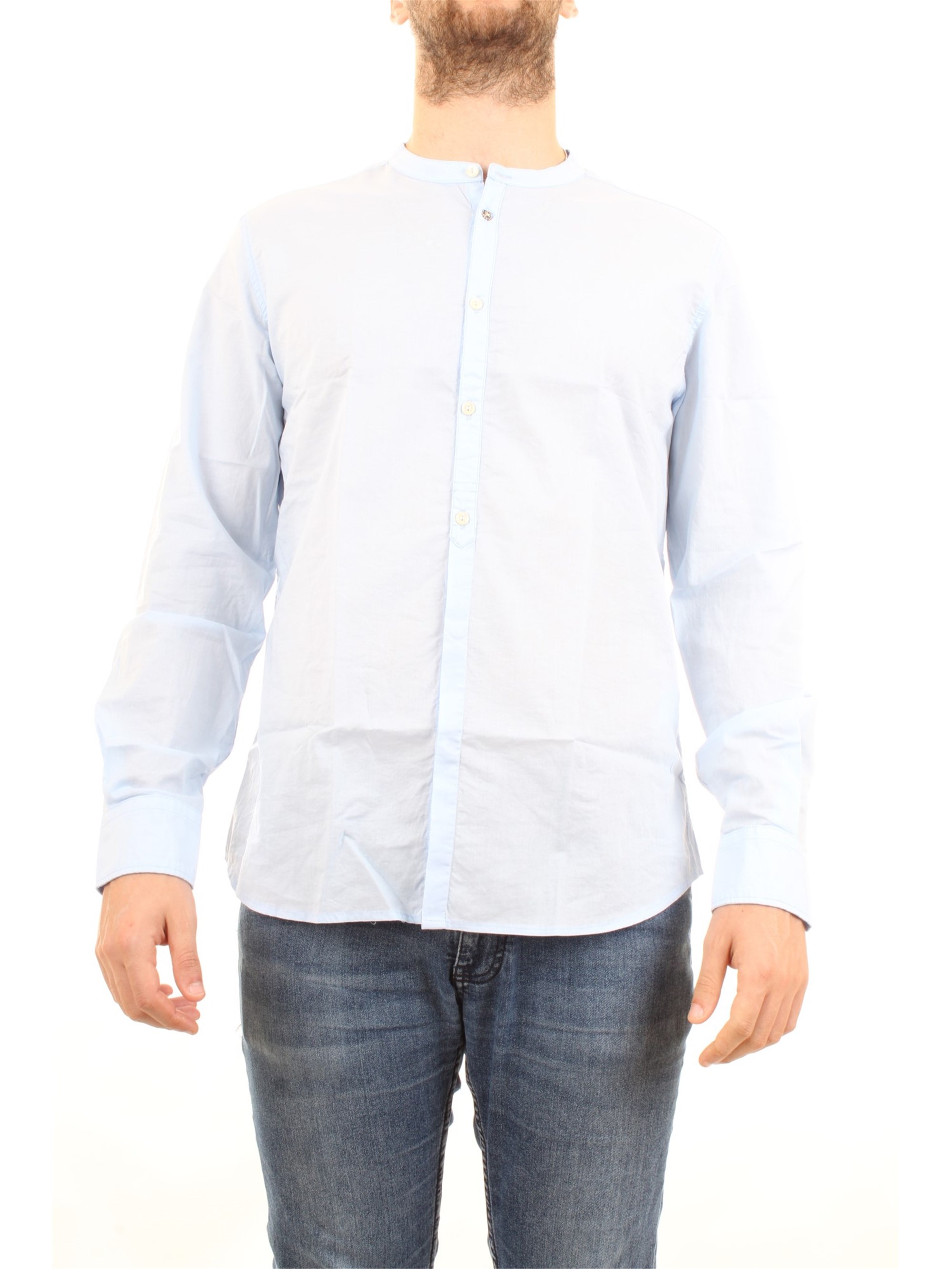 Officina36 0372707652 Light blue Clothing Man Shirt Officina36 0372707652 Light blue Clothing Man Shirt