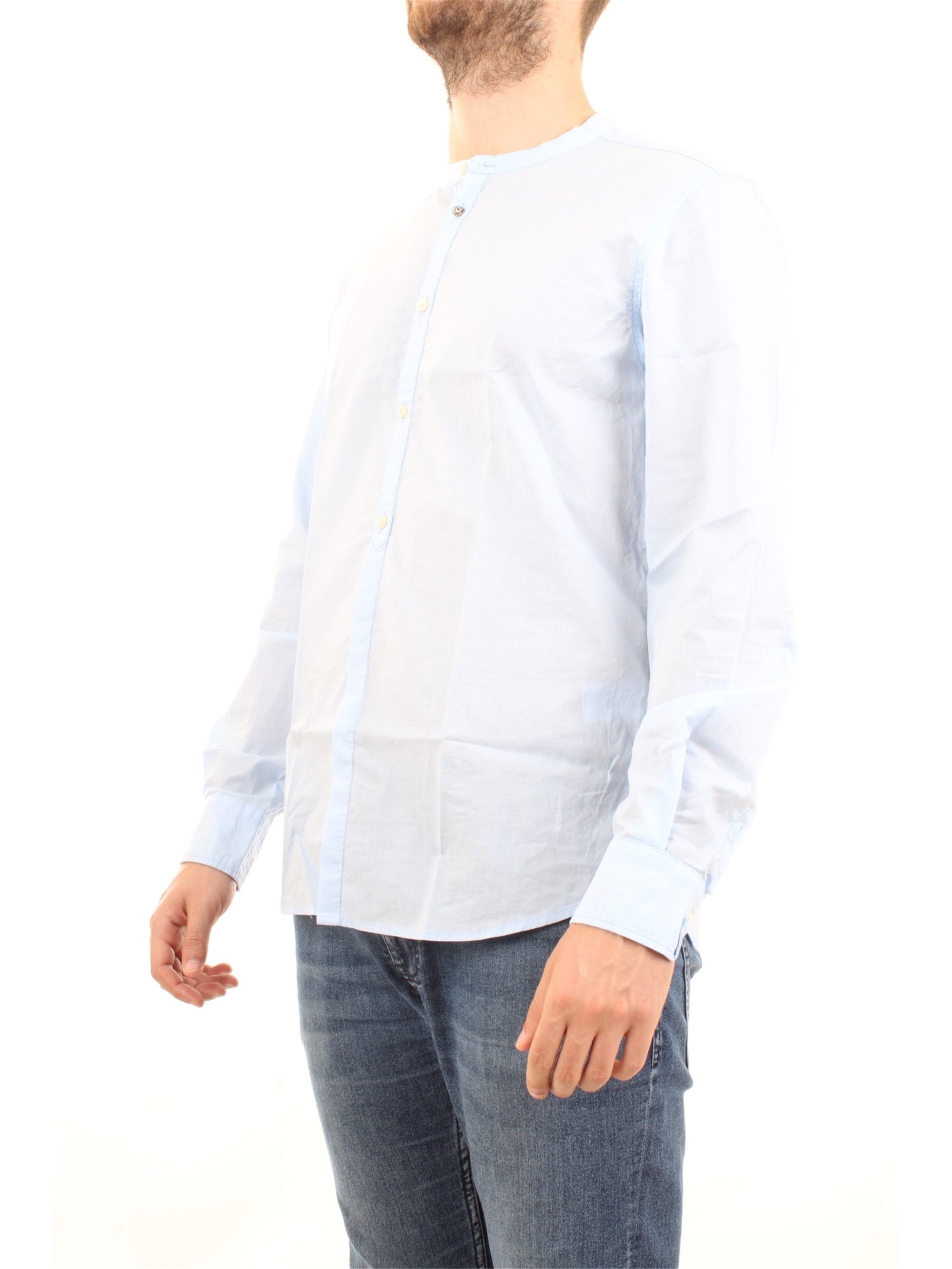 Officina36 0372707652 Light blue Clothing Man Shirt Officina36 0372707652 Light blue Clothing Man Shirt