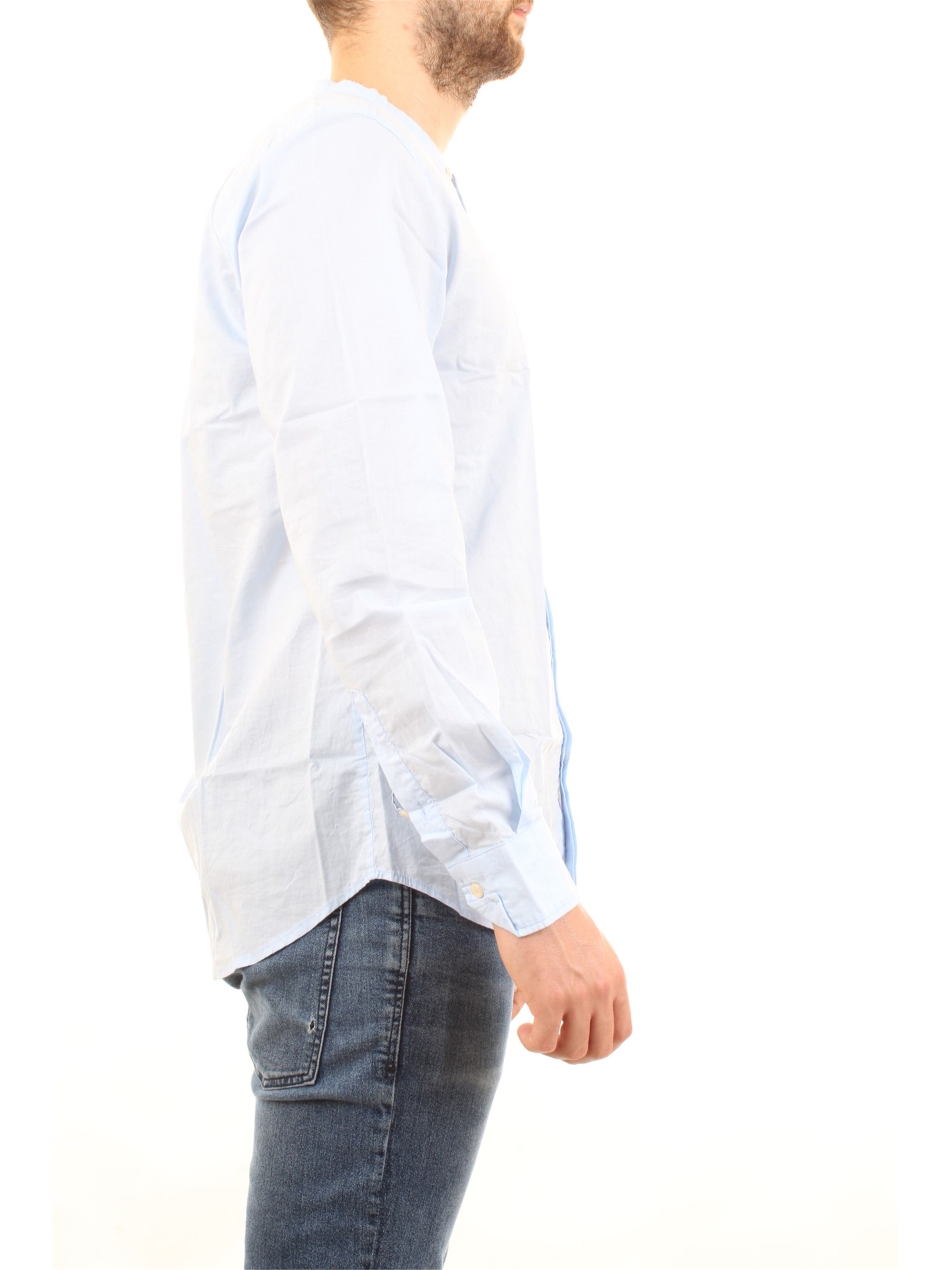 Officina36 0372707652 Light blue Clothing Man Shirt Officina36 0372707652 Light blue Clothing Man Shirt