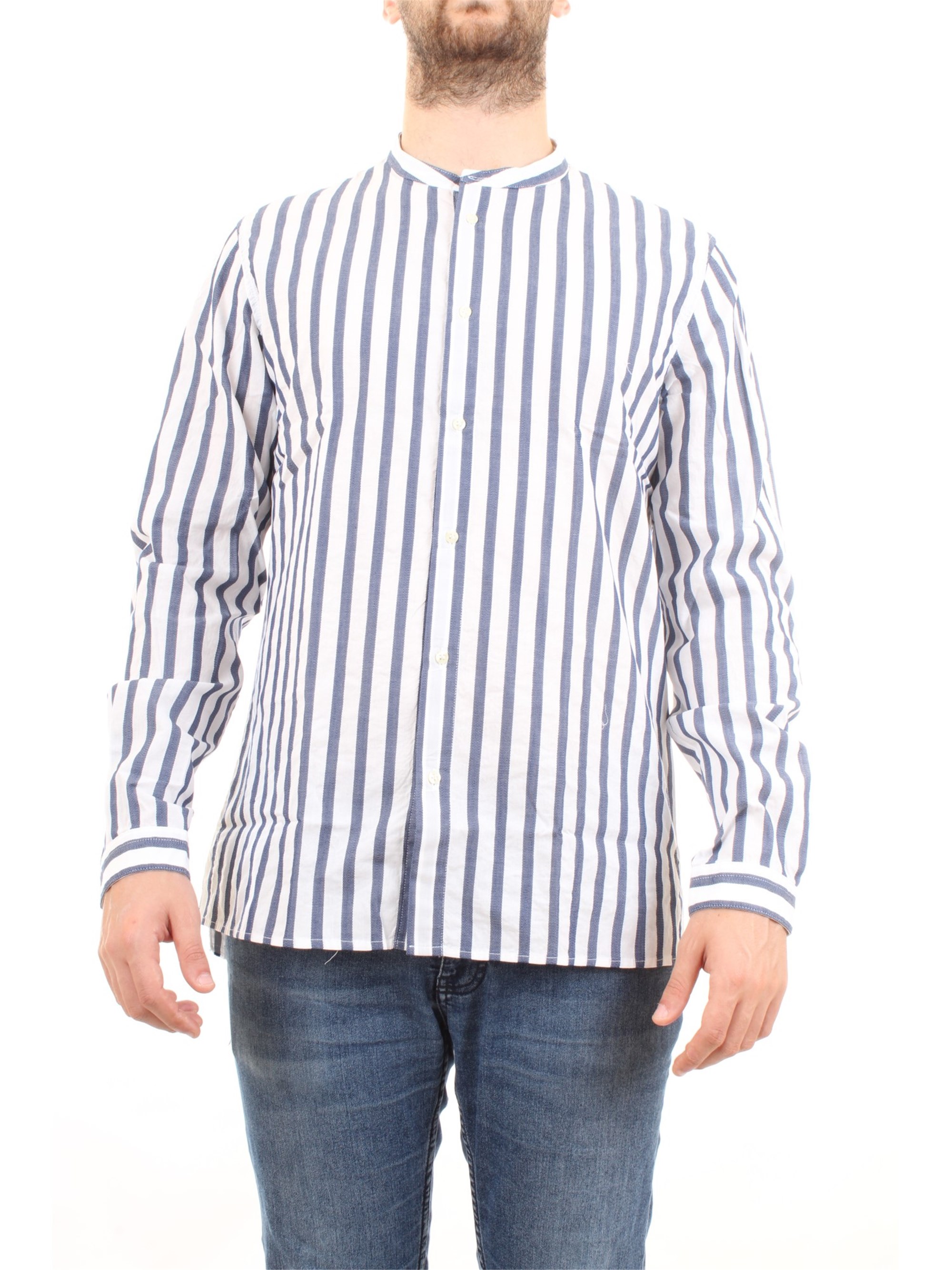 Officina36 0383607644 Blue Clothing Man Shirt Officina36 0383607644 Blue Clothing Man Shirt
