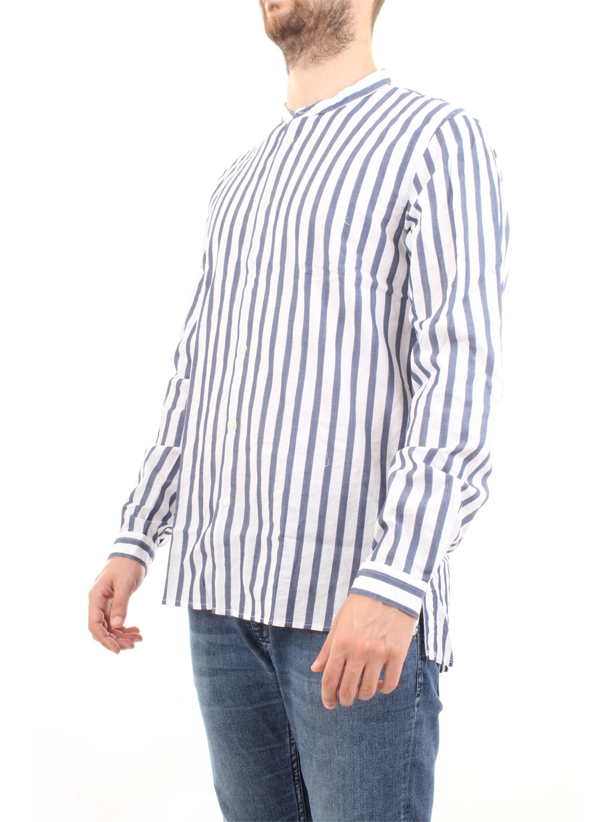 Officina36 0383607644 Blue Clothing Man Shirt Officina36 0383607644 Blue Clothing Man Shirt