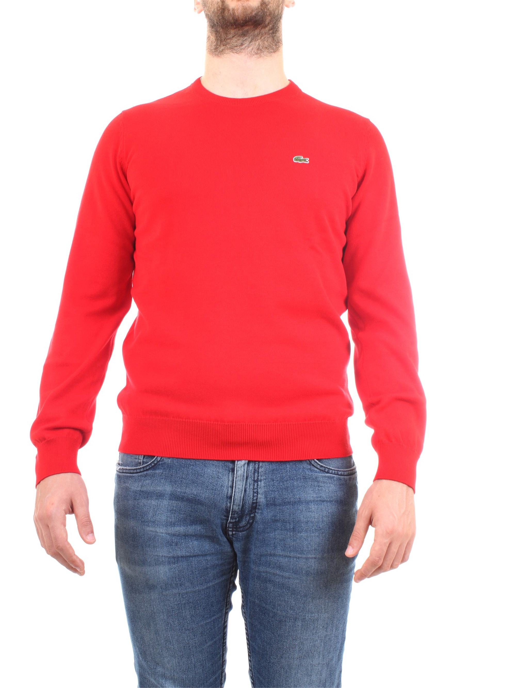 Lacoste AH3467-00 Red Clothing Man Sweater Lacoste AH3467-00 Red Clothing Man Sweater