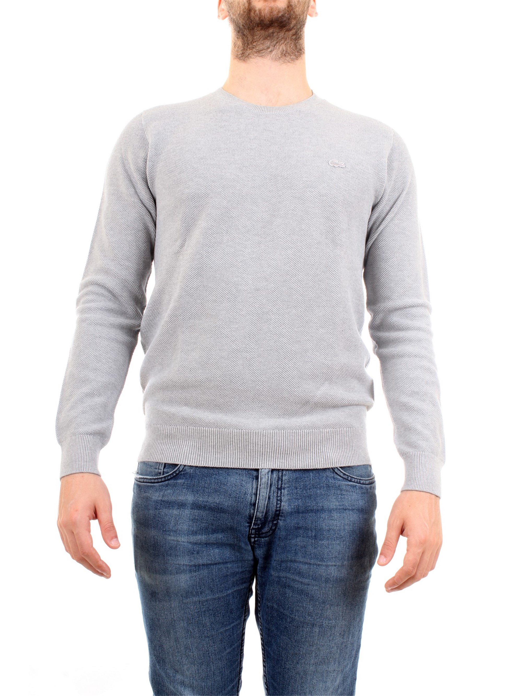 Lacoste AH4082-00 Grey Clothing Man Sweater Lacoste AH4082-00 Grey Clothing Man Sweater