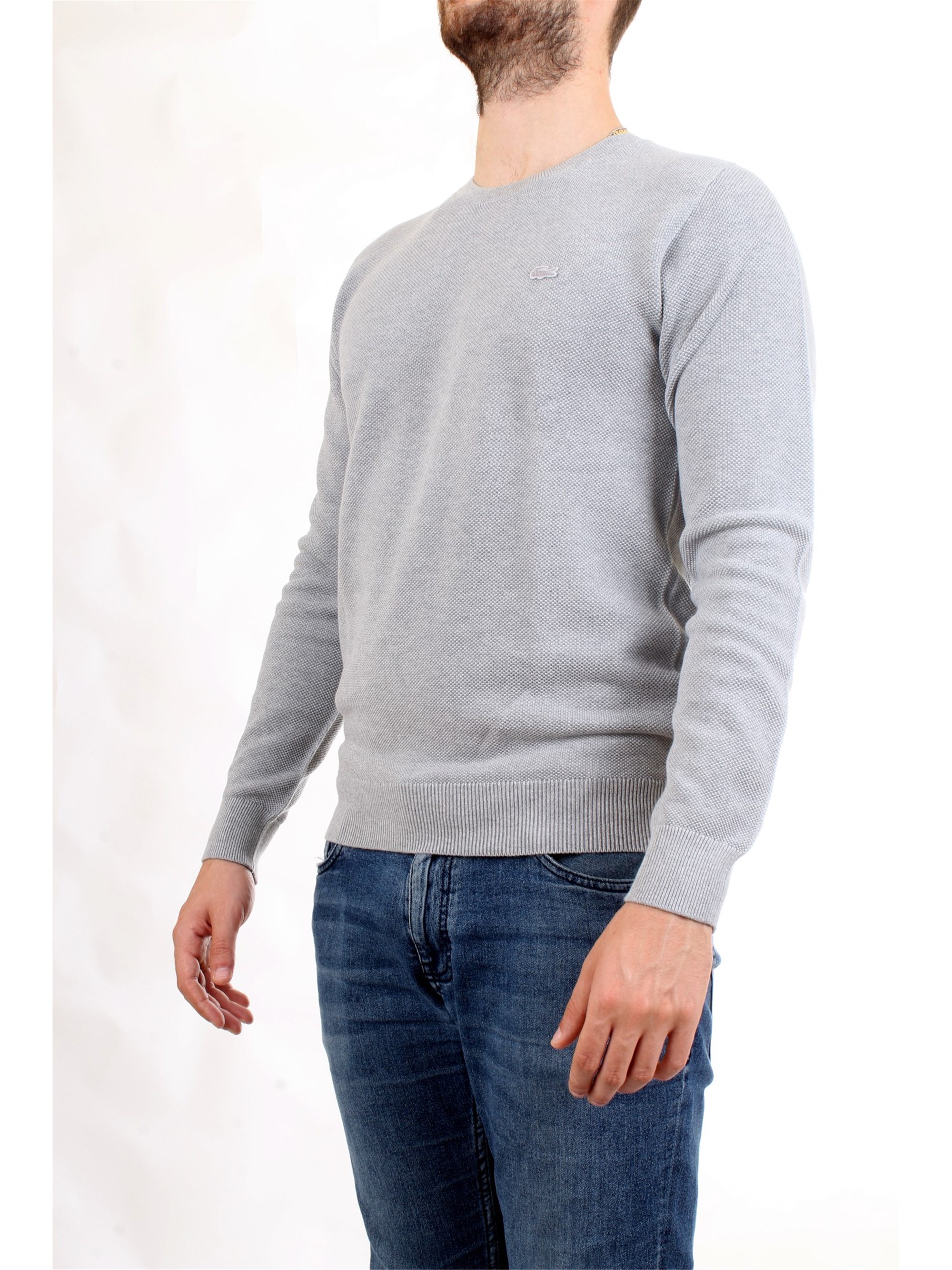 Lacoste AH4082-00 Grey Clothing Man Sweater Lacoste AH4082-00 Grey Clothing Man Sweater