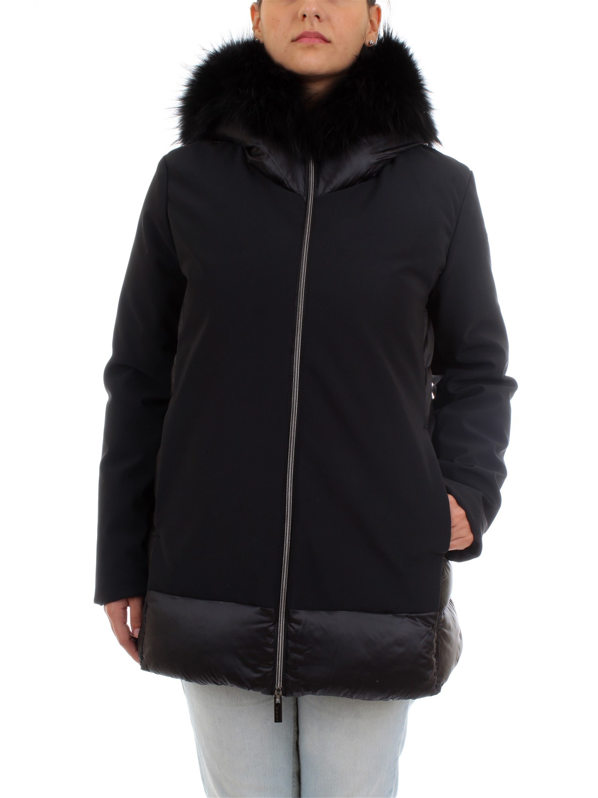 RRD W18538FT Black Clothing Woman Duvet RRD W18538FT Black Clothing Woman Duvet