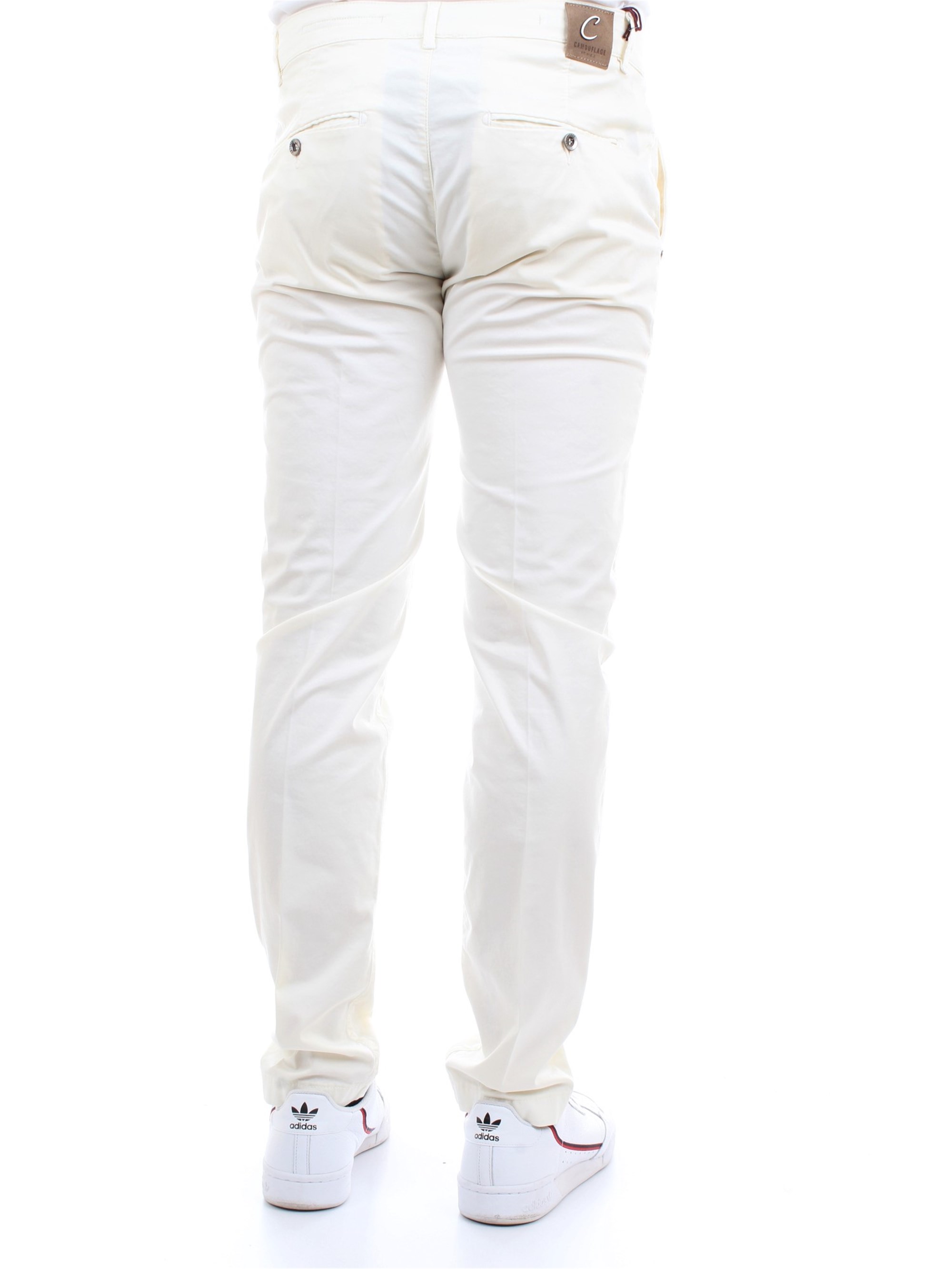 CAMOUFLAGE CHINOS REY 17ZIP Milk Clothing Man Trousers CAMOUFLAGE CHINOS REY 17ZIP Milk Clothing Man Trousers