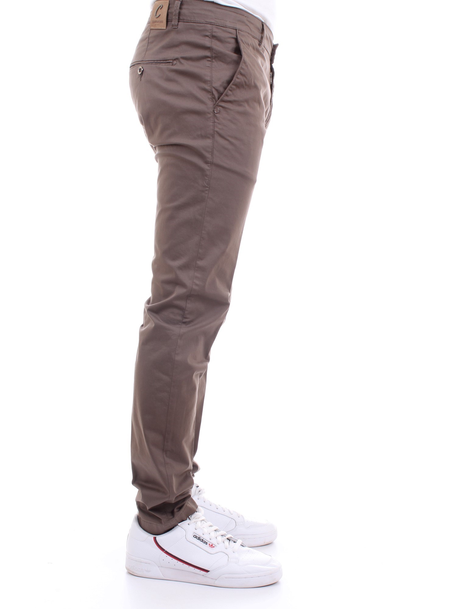 CAMOUFLAGE CHINOS REY 17ZIP Brown Clothing Man Trousers CAMOUFLAGE CHINOS REY 17ZIP Brown Clothing Man Trousers