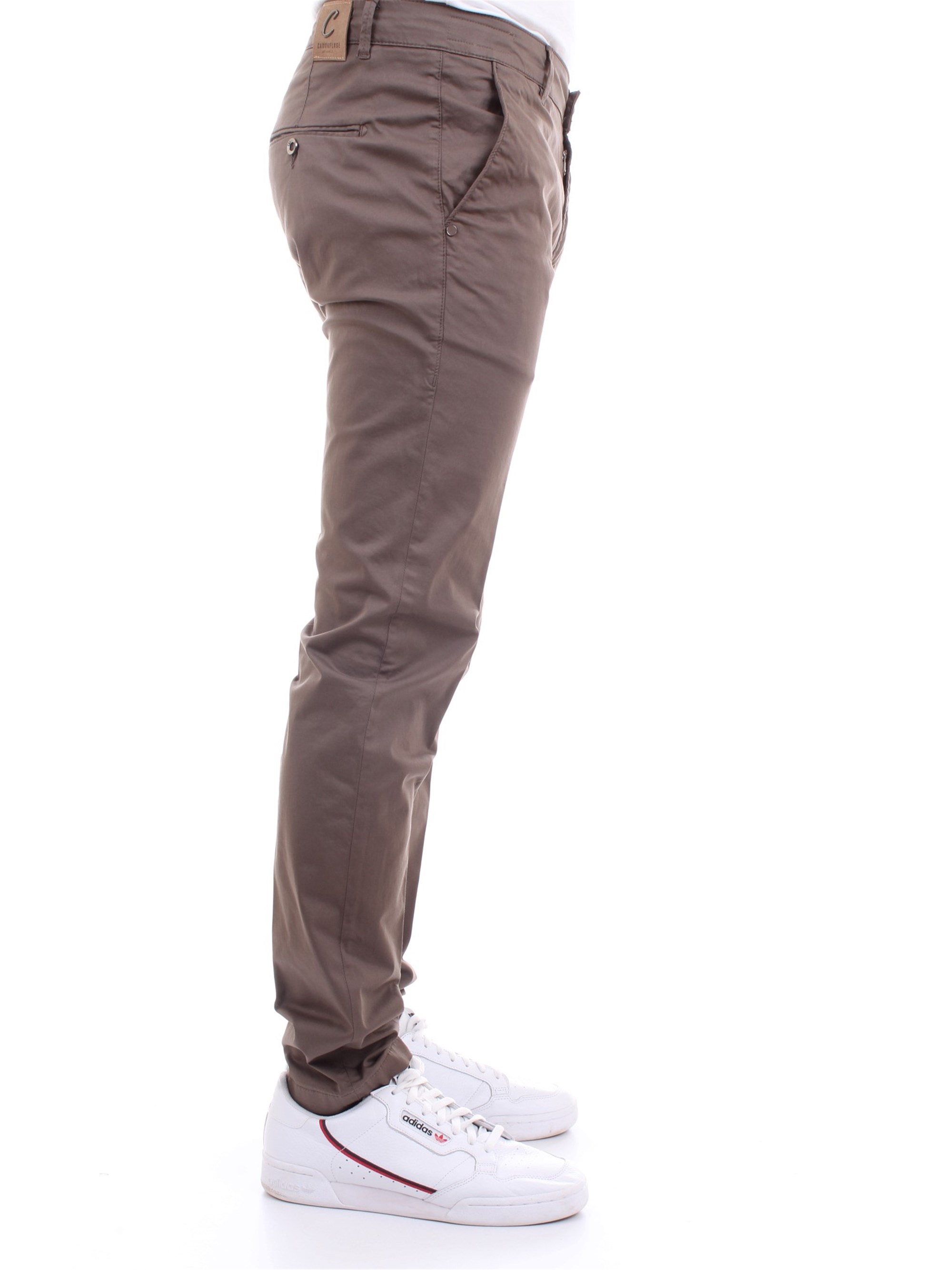 CAMOUFLAGE CHINOS REY 17ZIP Brown Clothing Man Trousers CAMOUFLAGE CHINOS REY 17ZIP Brown Clothing Man Trousers