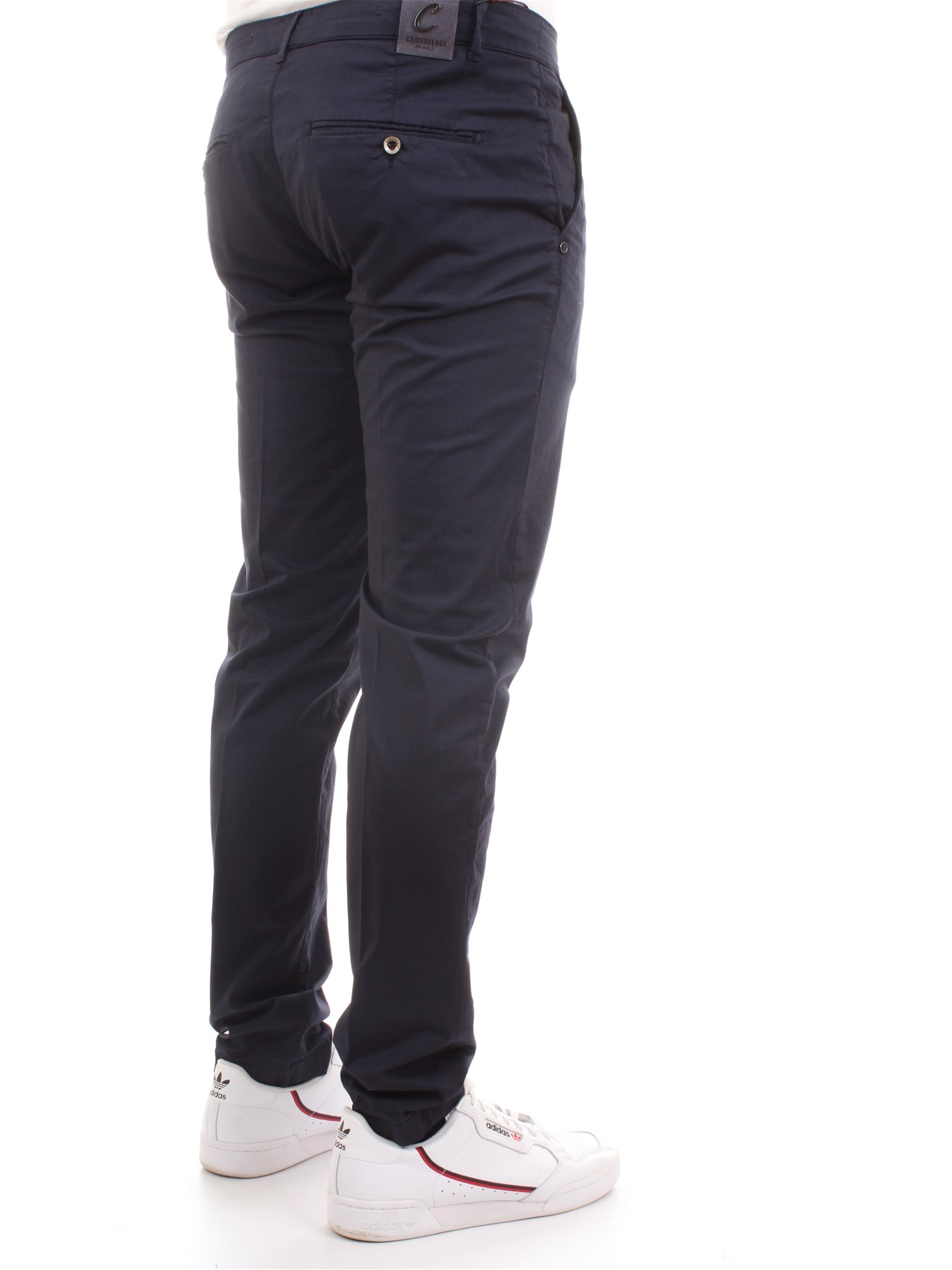 CAMOUFLAGE CHINOS REY 17ZIP Blue Clothing Man Trousers CAMOUFLAGE CHINOS REY 17ZIP Blue Clothing Man Trousers