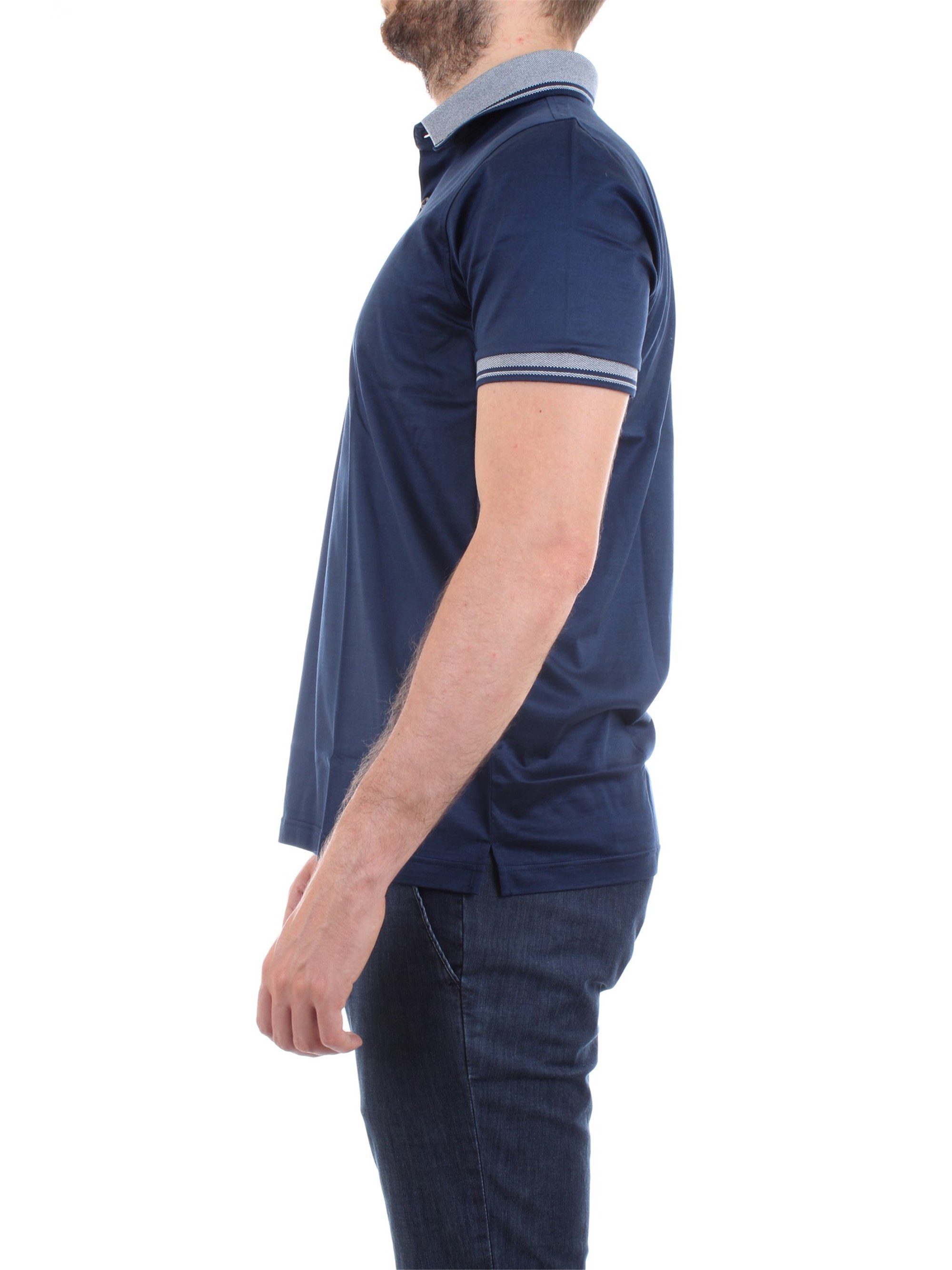 Gran Sasso 60144/74055 Blue Clothing Man Polo shirt Gran Sasso 60144/74055 Blue Clothing Man Polo shirt