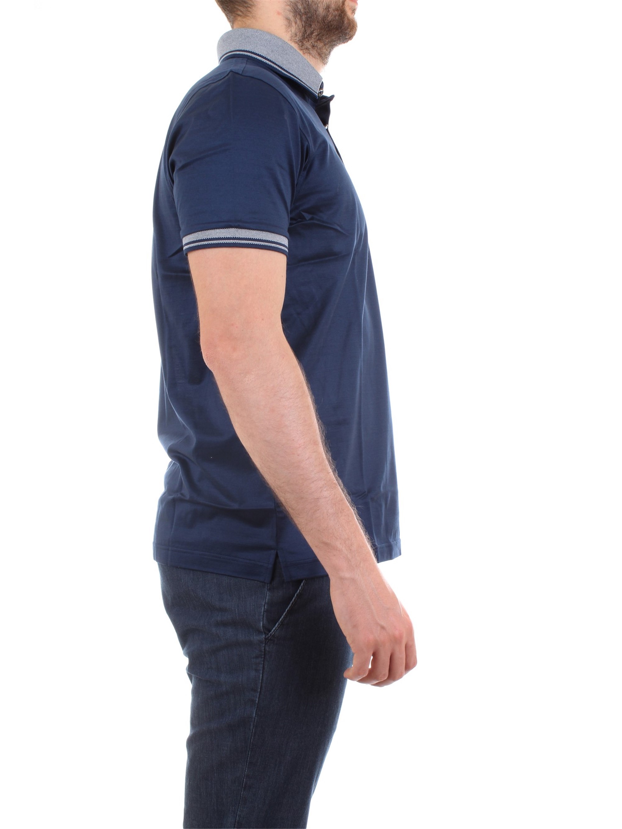 Gran Sasso 60144/74055 Blue Clothing Man Polo shirt Gran Sasso 60144/74055 Blue Clothing Man Polo shirt