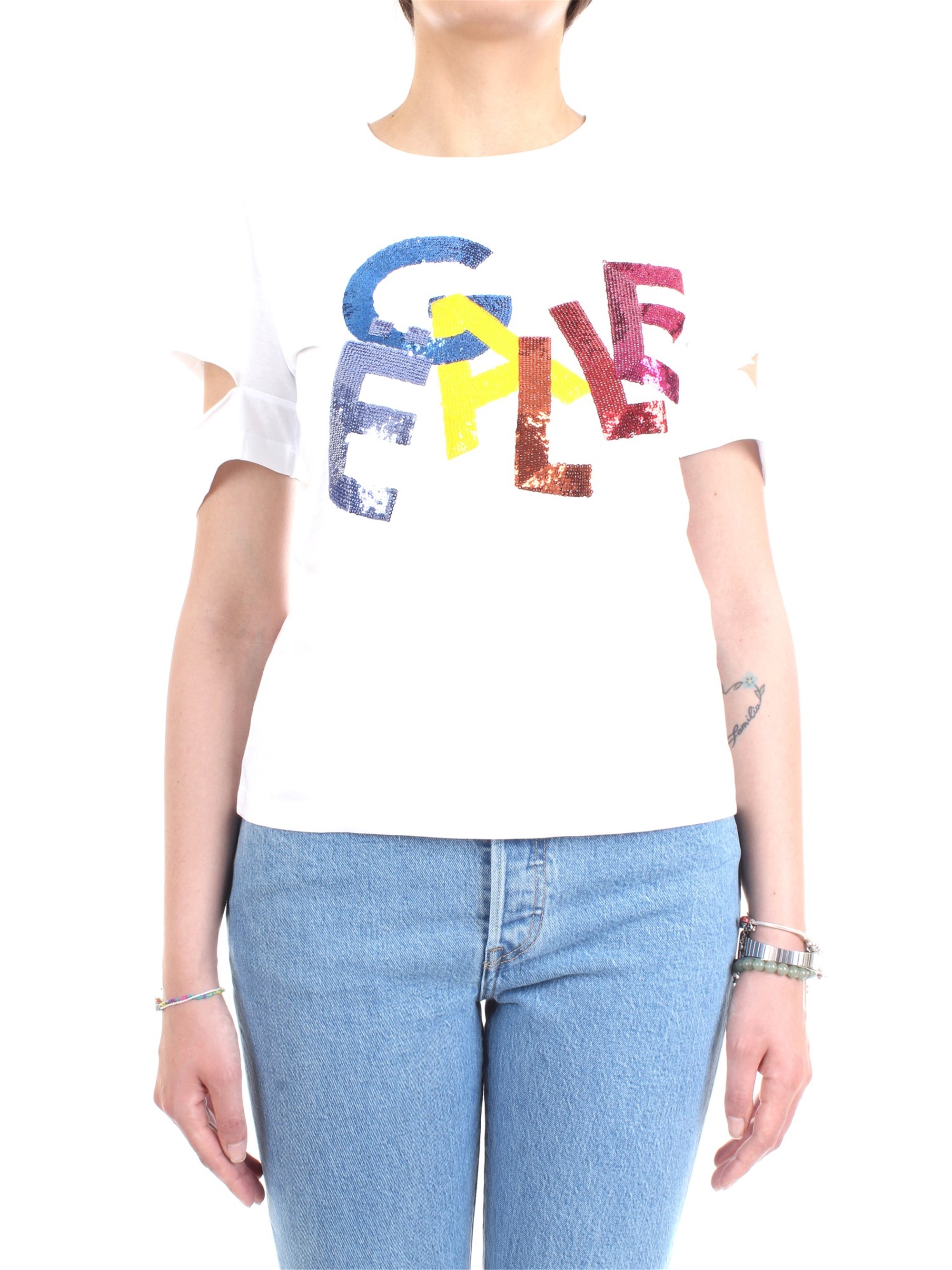 GAELLE PARIS GBD6063 White Clothing Woman T-Shirt/Polo GAELLE PARIS GBD6063 White Clothing Woman T-Shirt/Polo