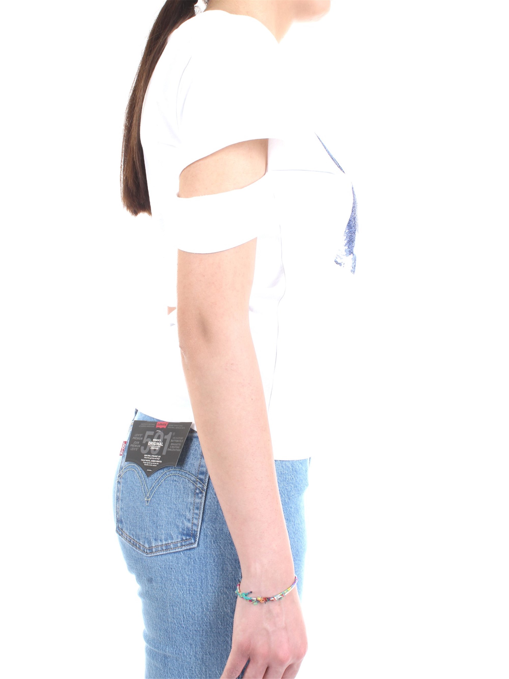 GAELLE PARIS GBD6063 White Clothing Woman T-Shirt/Polo GAELLE PARIS GBD6063 White Clothing Woman T-Shirt/Polo