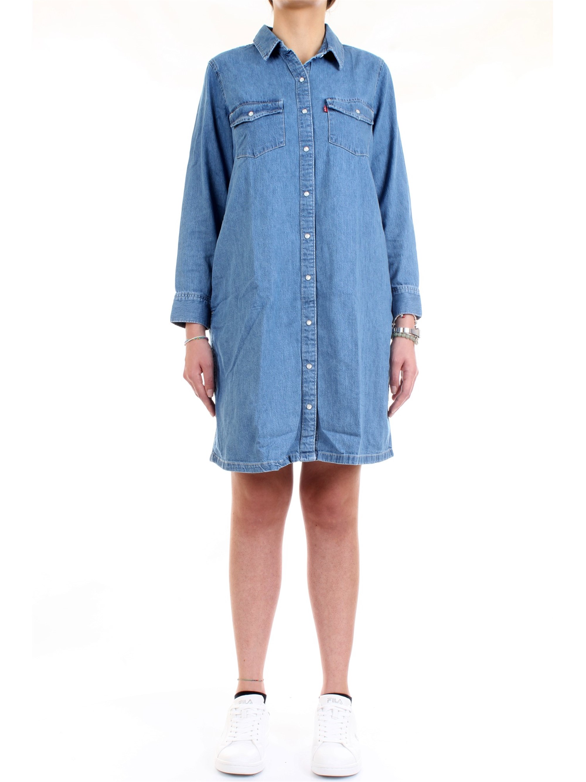 LEVI'S 85793 Blue Clothing Woman Dress LEVI'S 85793 Blue Clothing Woman Dress