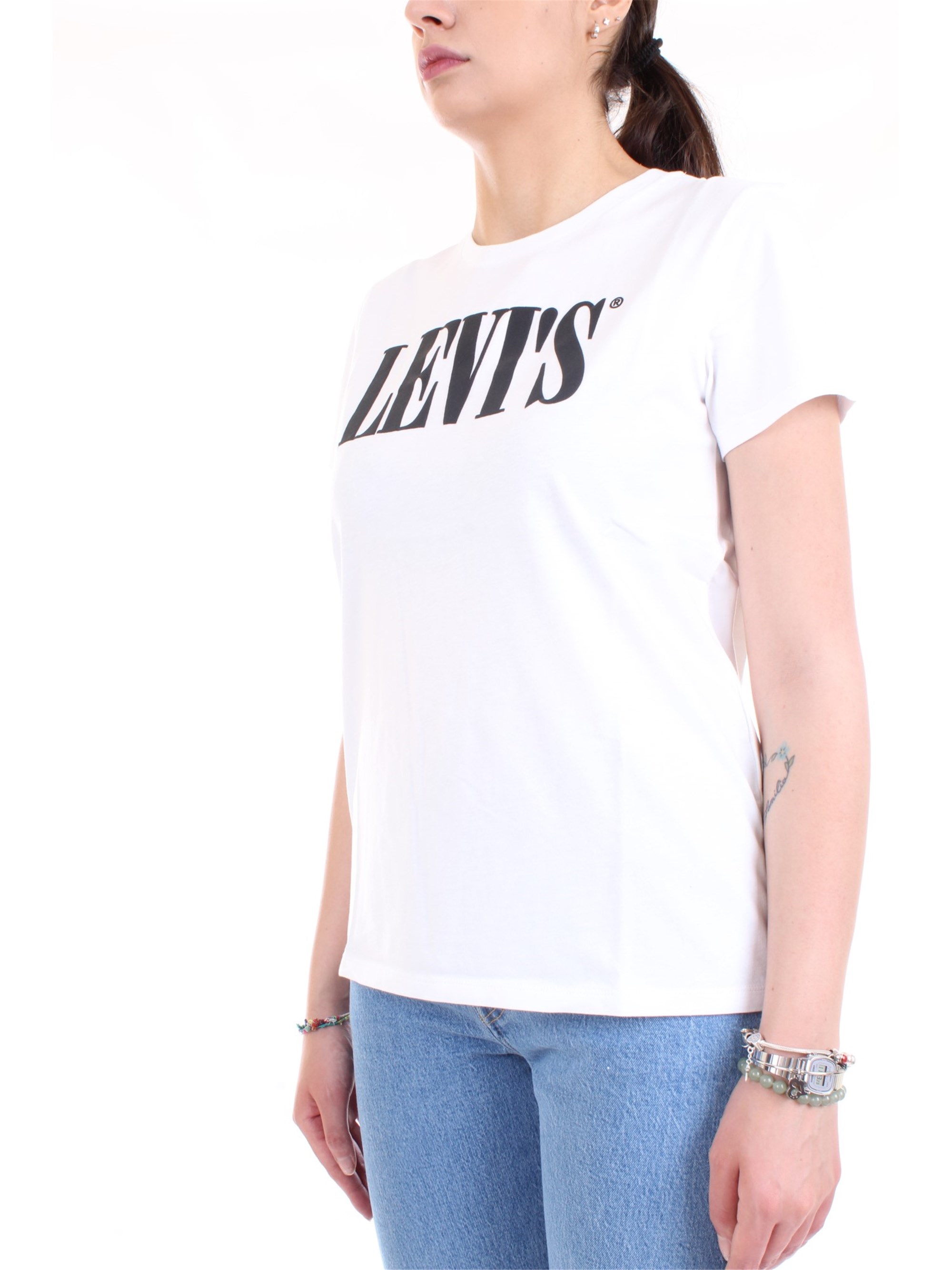LEVI'S 17369 0781 White Clothing Woman T-Shirt/Polo LEVI'S 17369 0781 White Clothing Woman T-Shirt/Polo