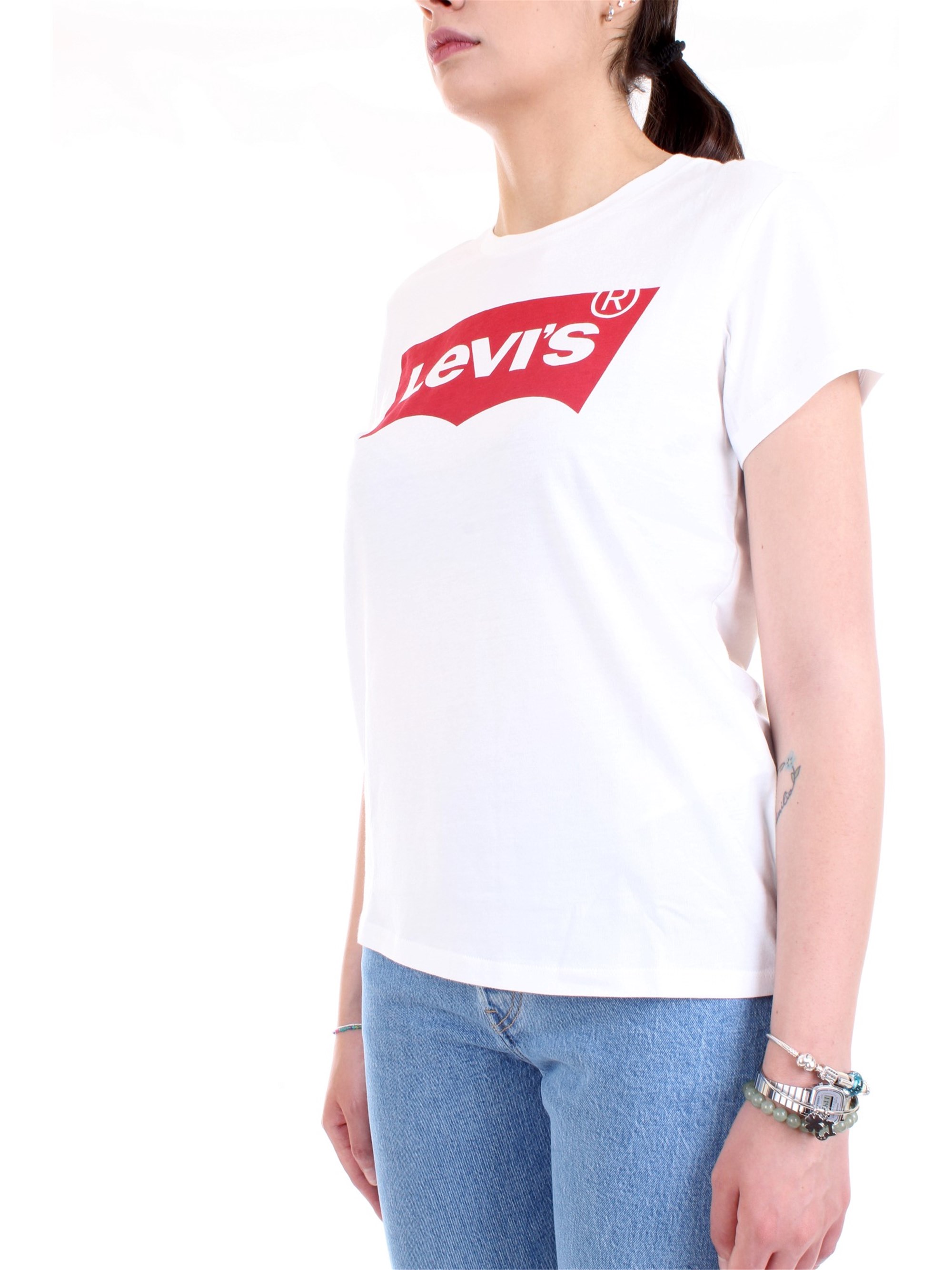 LEVI'S 17369 0053 White Clothing Woman T-Shirt/Polo LEVI'S 17369 0053 White Clothing Woman T-Shirt/Polo