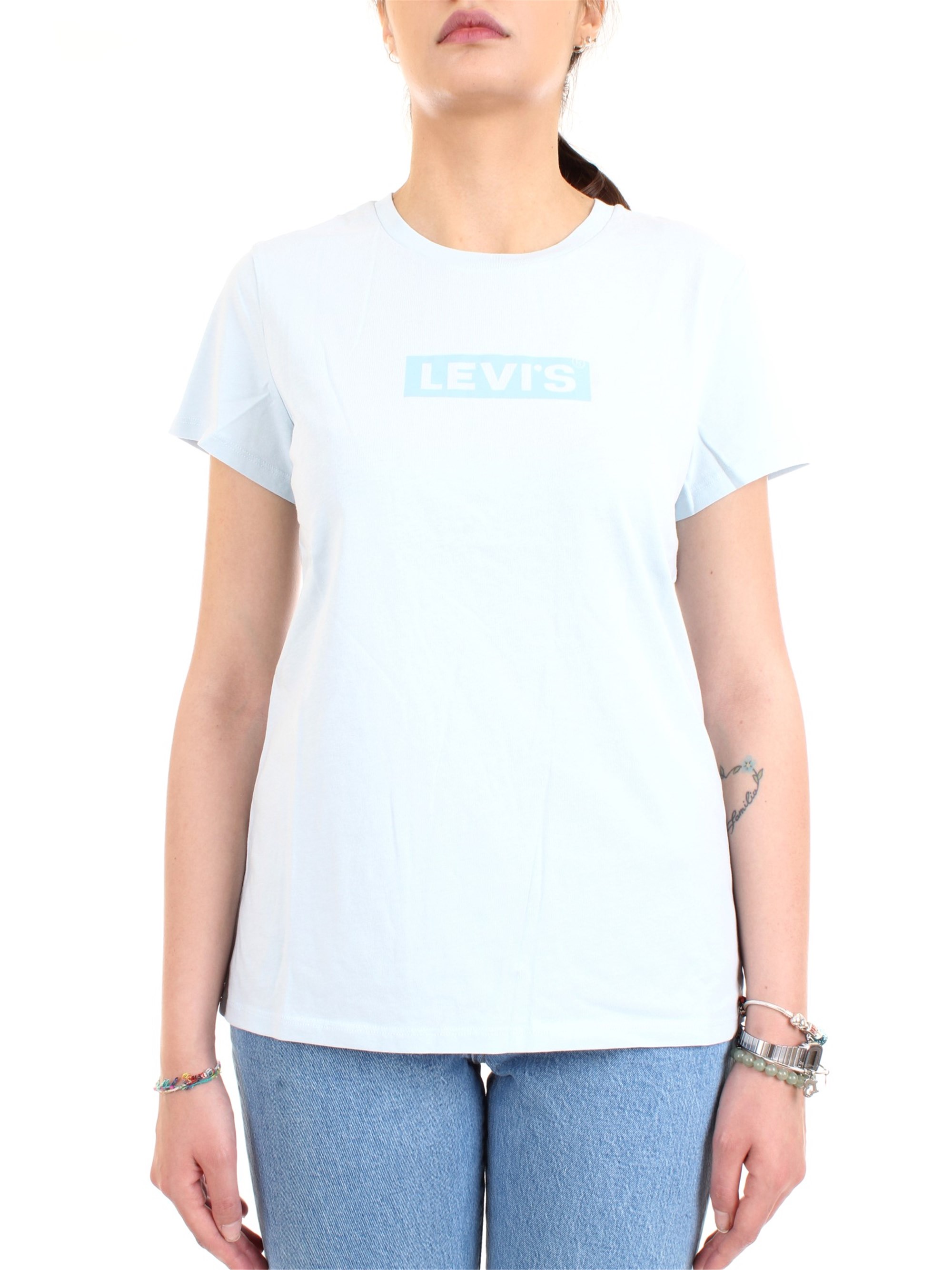 LEVI'S 17369 0905 Light blue Clothing Woman T-Shirt/Polo LEVI'S 17369 0905 Light blue Clothing Woman T-Shirt/Polo