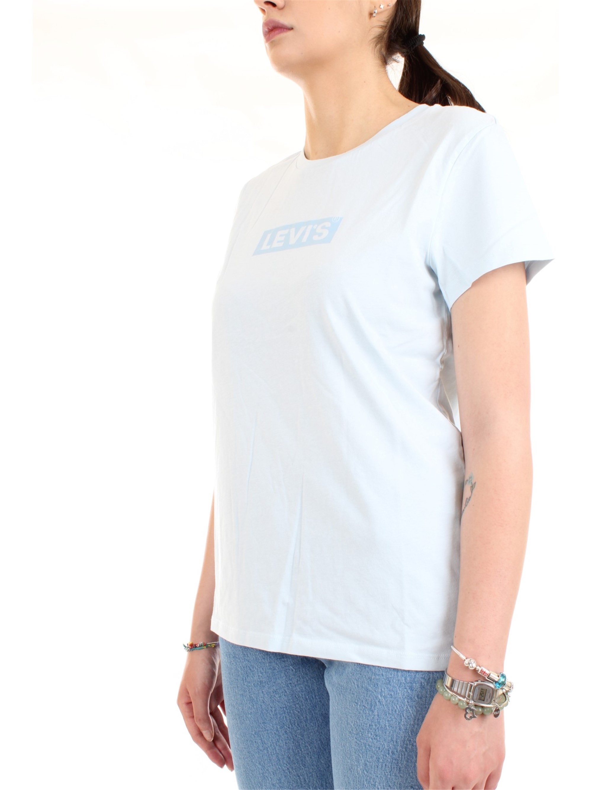 LEVI'S 17369 0905 Light blue Clothing Woman T-Shirt/Polo LEVI'S 17369 0905 Light blue Clothing Woman T-Shirt/Polo