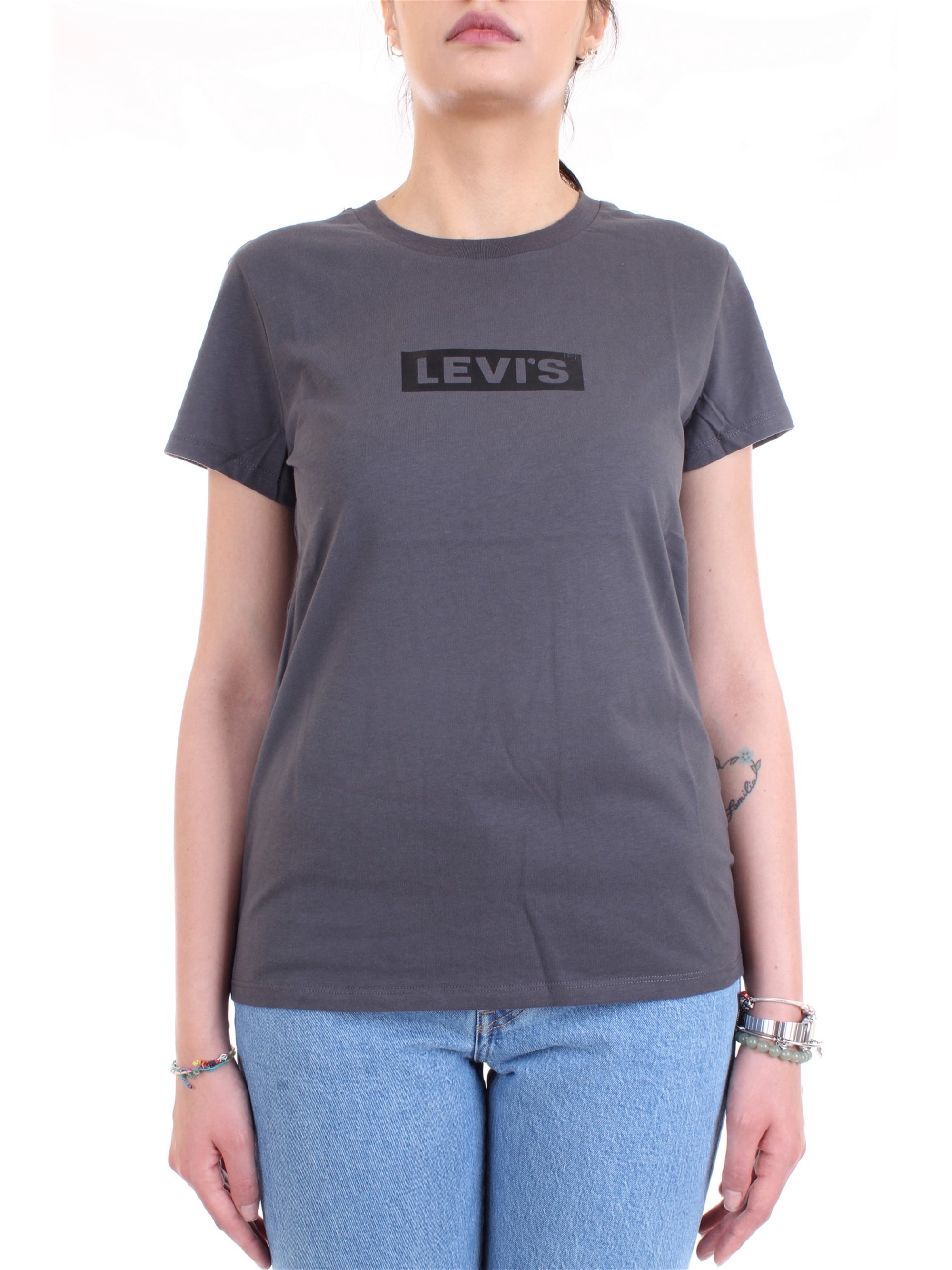 LEVI'S 17369 0904 Grey Clothing Woman T-Shirt/Polo LEVI'S 17369 0904 Grey Clothing Woman T-Shirt/Polo