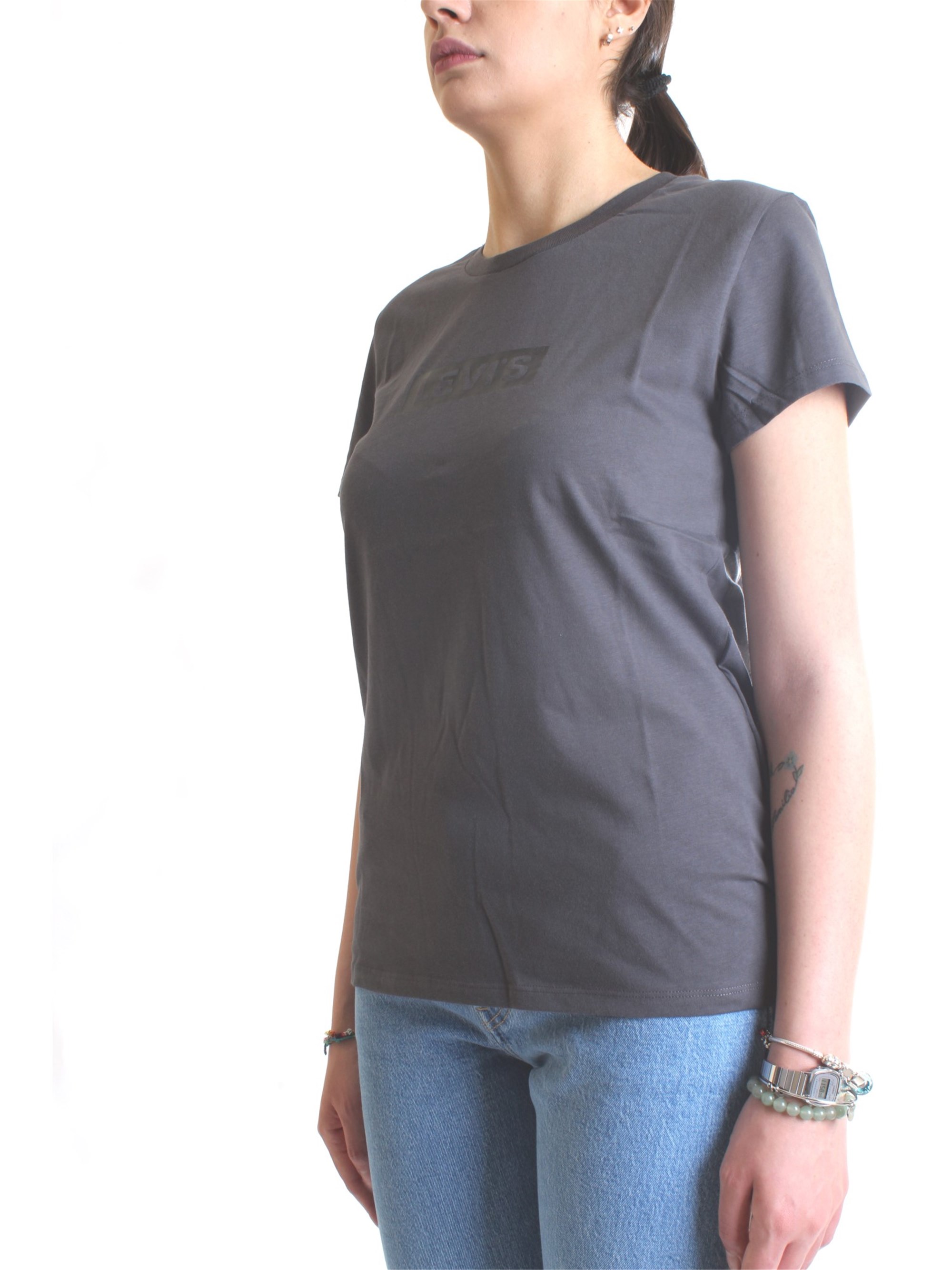 LEVI'S 17369 0904 Grey Clothing Woman T-Shirt/Polo LEVI'S 17369 0904 Grey Clothing Woman T-Shirt/Polo