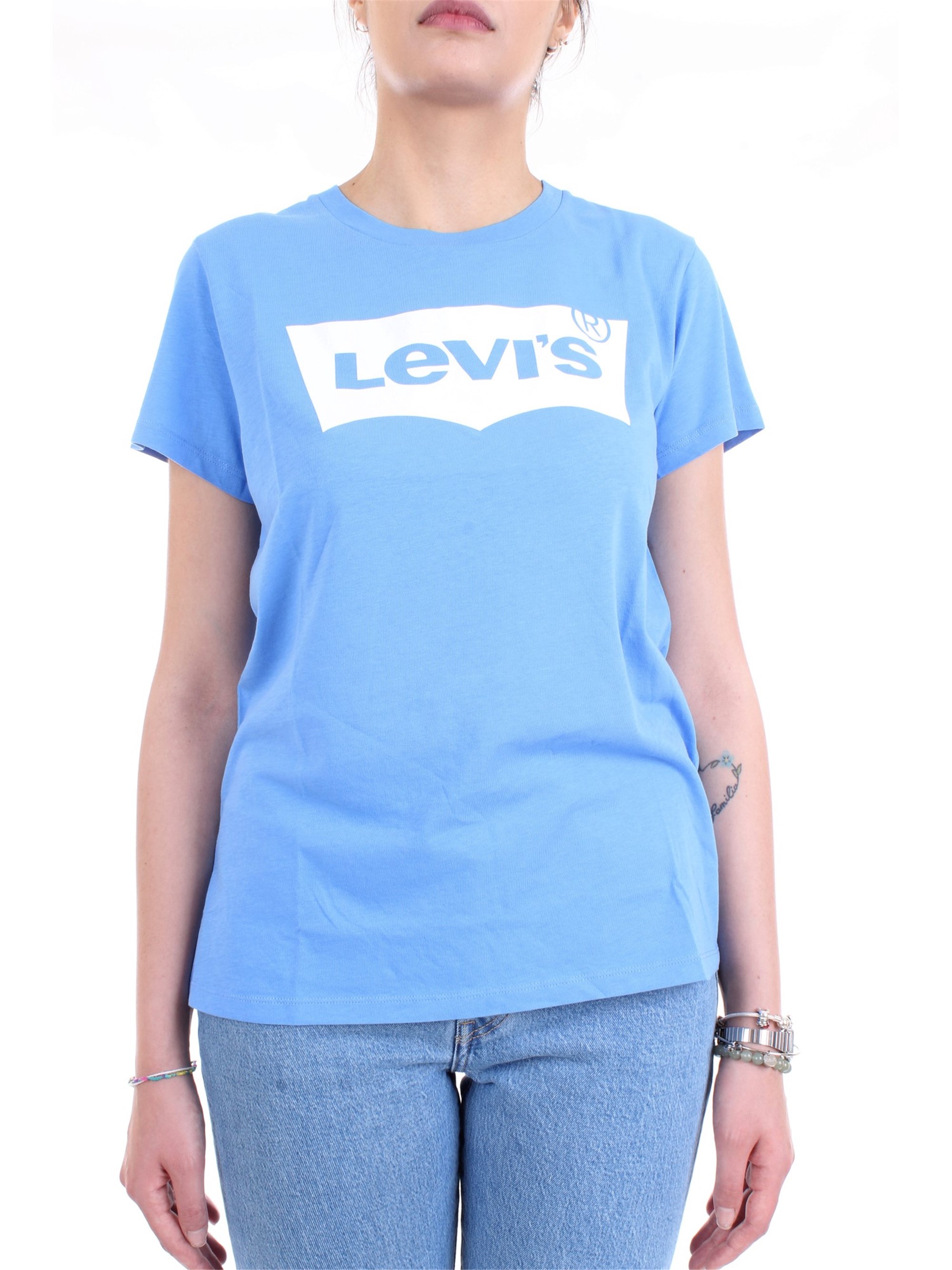 LEVI'S 17369 0793 Light blue Clothing Woman T-Shirt/Polo LEVI'S 17369 0793 Light blue Clothing Woman T-Shirt/Polo