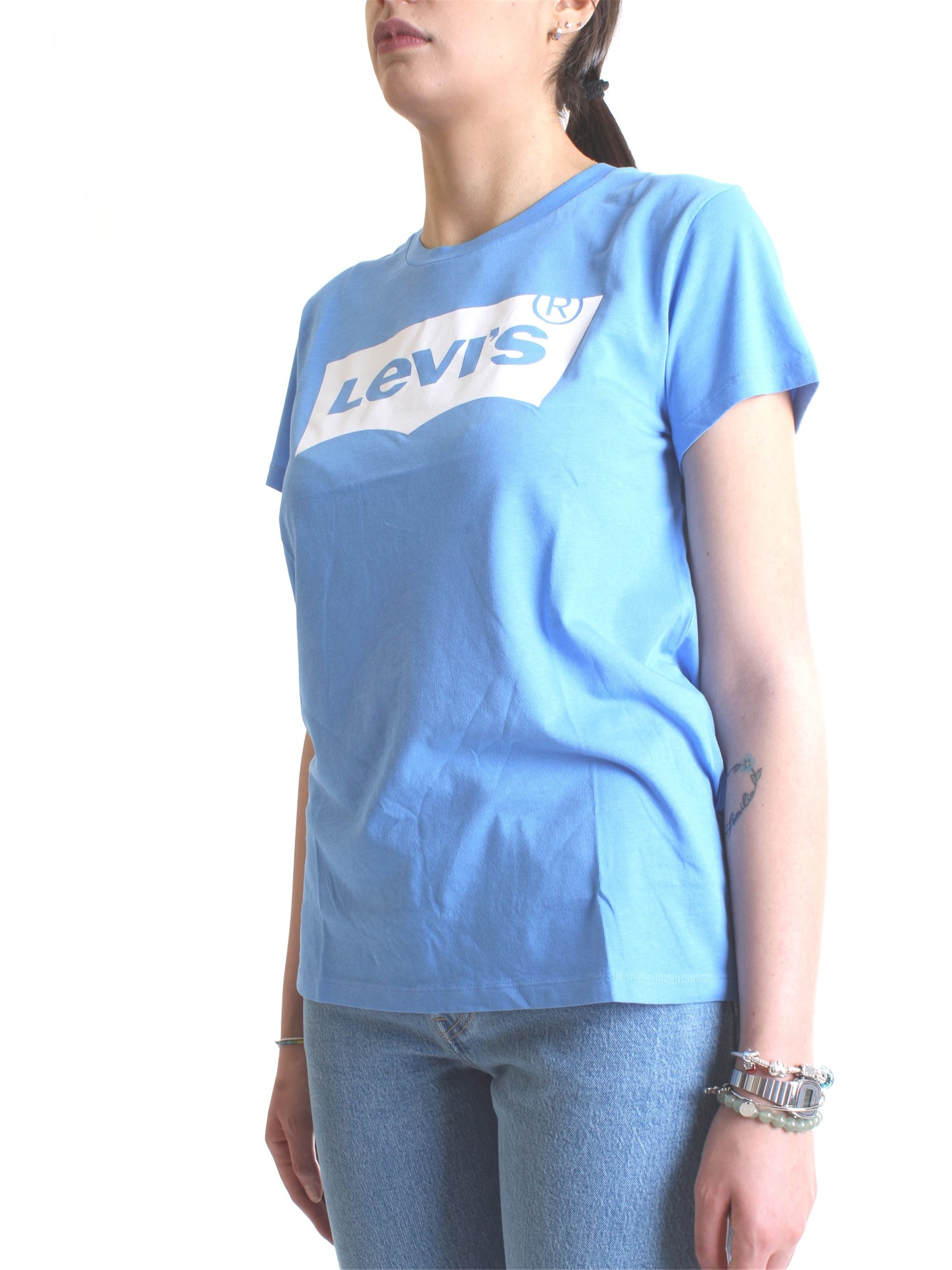 LEVI'S 17369 0793 Light blue Clothing Woman T-Shirt/Polo LEVI'S 17369 0793 Light blue Clothing Woman T-Shirt/Polo