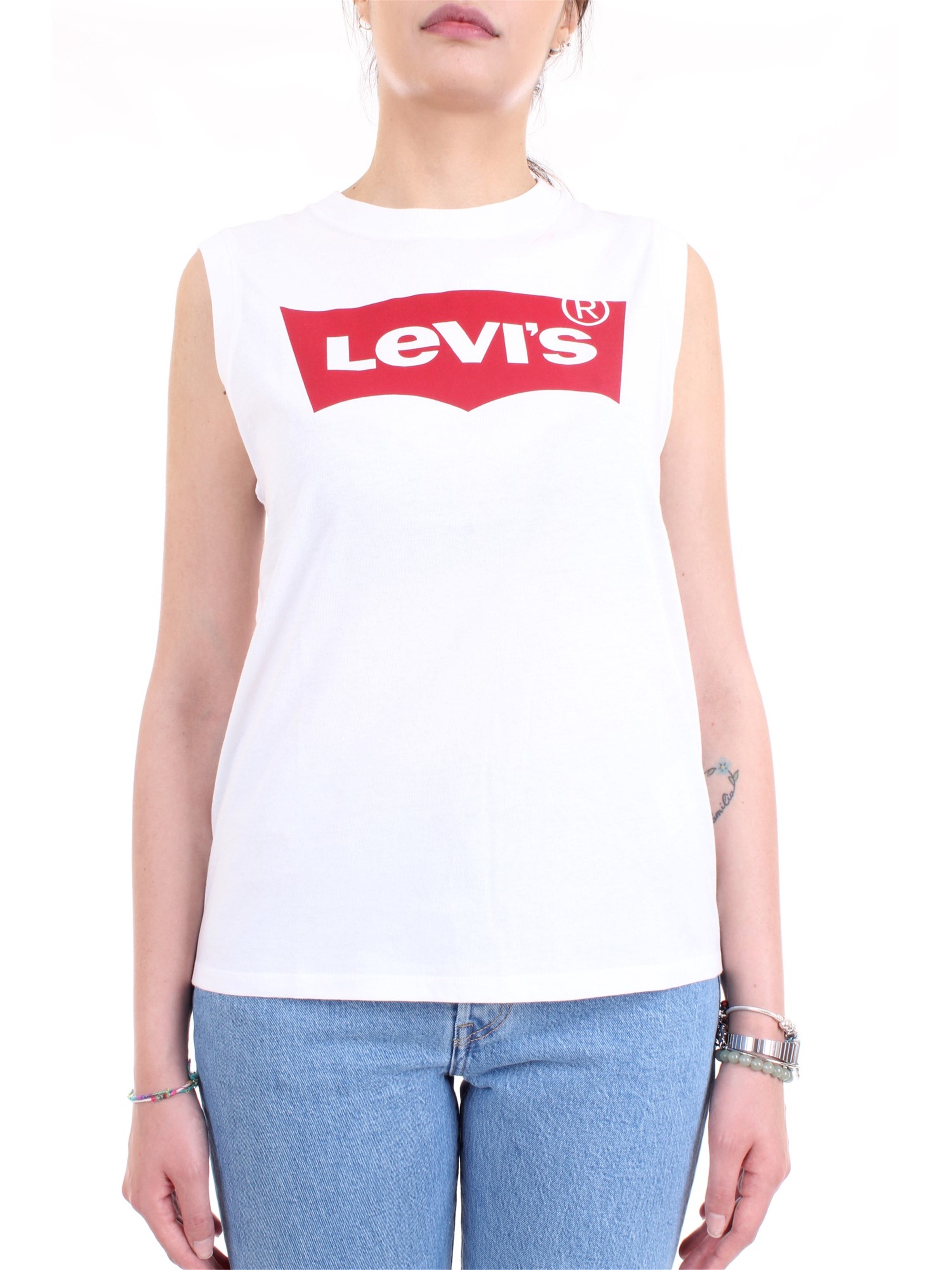 LEVI'S 29669 White Clothing Woman Top LEVI'S 29669 White Clothing Woman Top