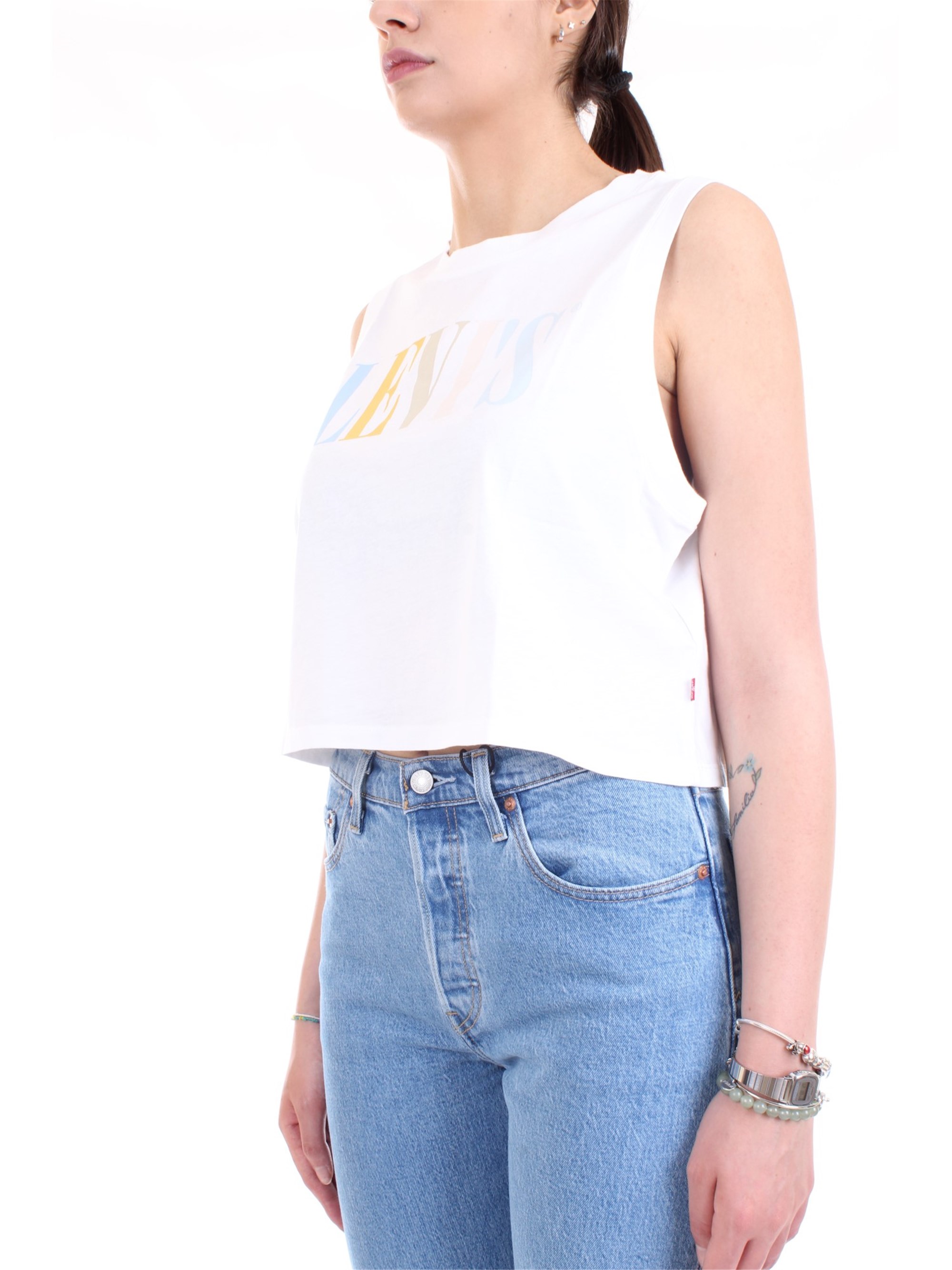 LEVI'S 39810 White Clothing Woman Top LEVI'S 39810 White Clothing Woman Top