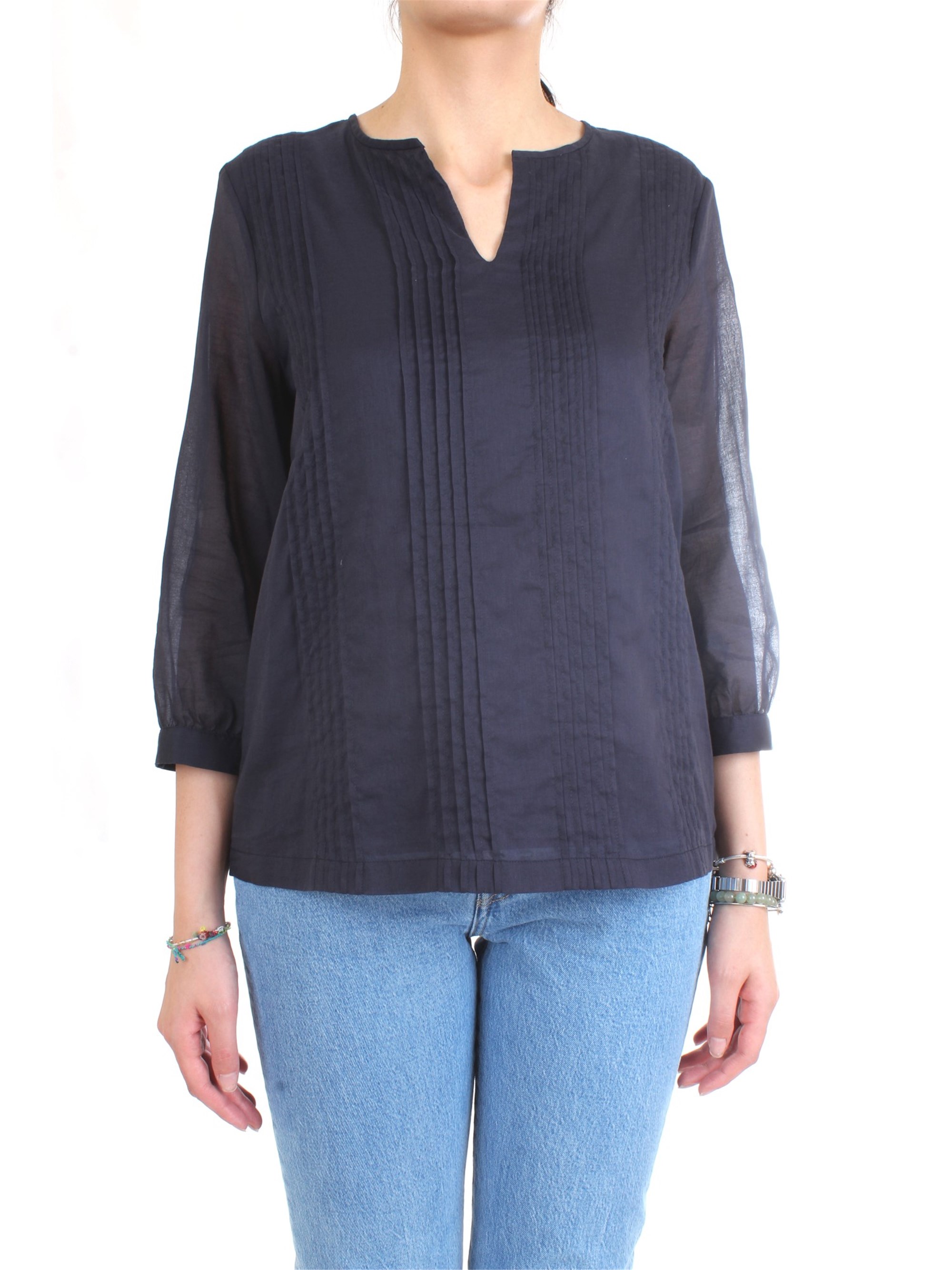 Cappellini By Peserico M06282L1 Blue Clothing Woman Shirt Cappellini By Peserico M06282L1 Blue Clothing Woman Shirt