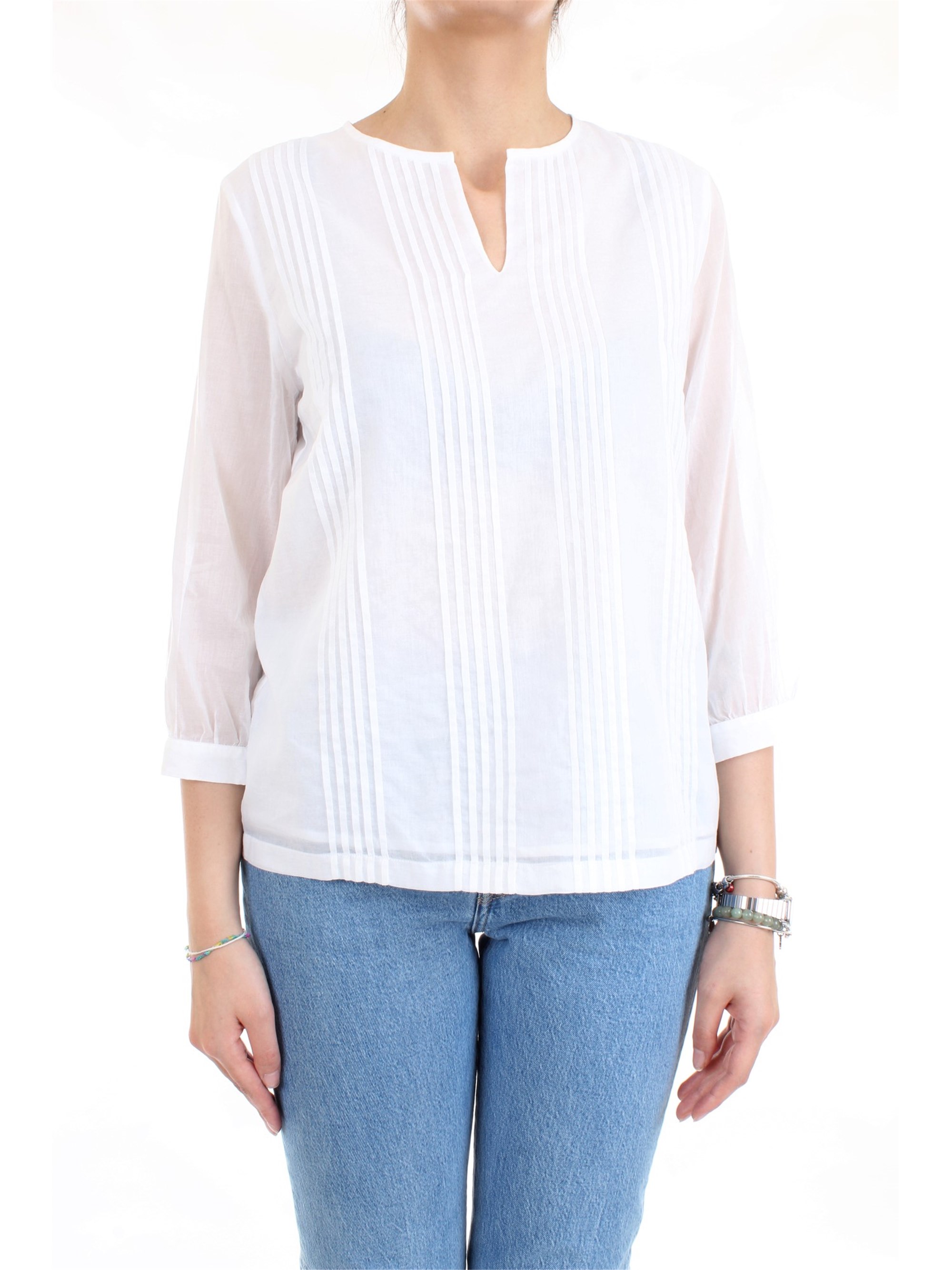 Cappellini By Peserico M06282L1 White Clothing Woman Shirt Cappellini By Peserico M06282L1 White Clothing Woman Shirt