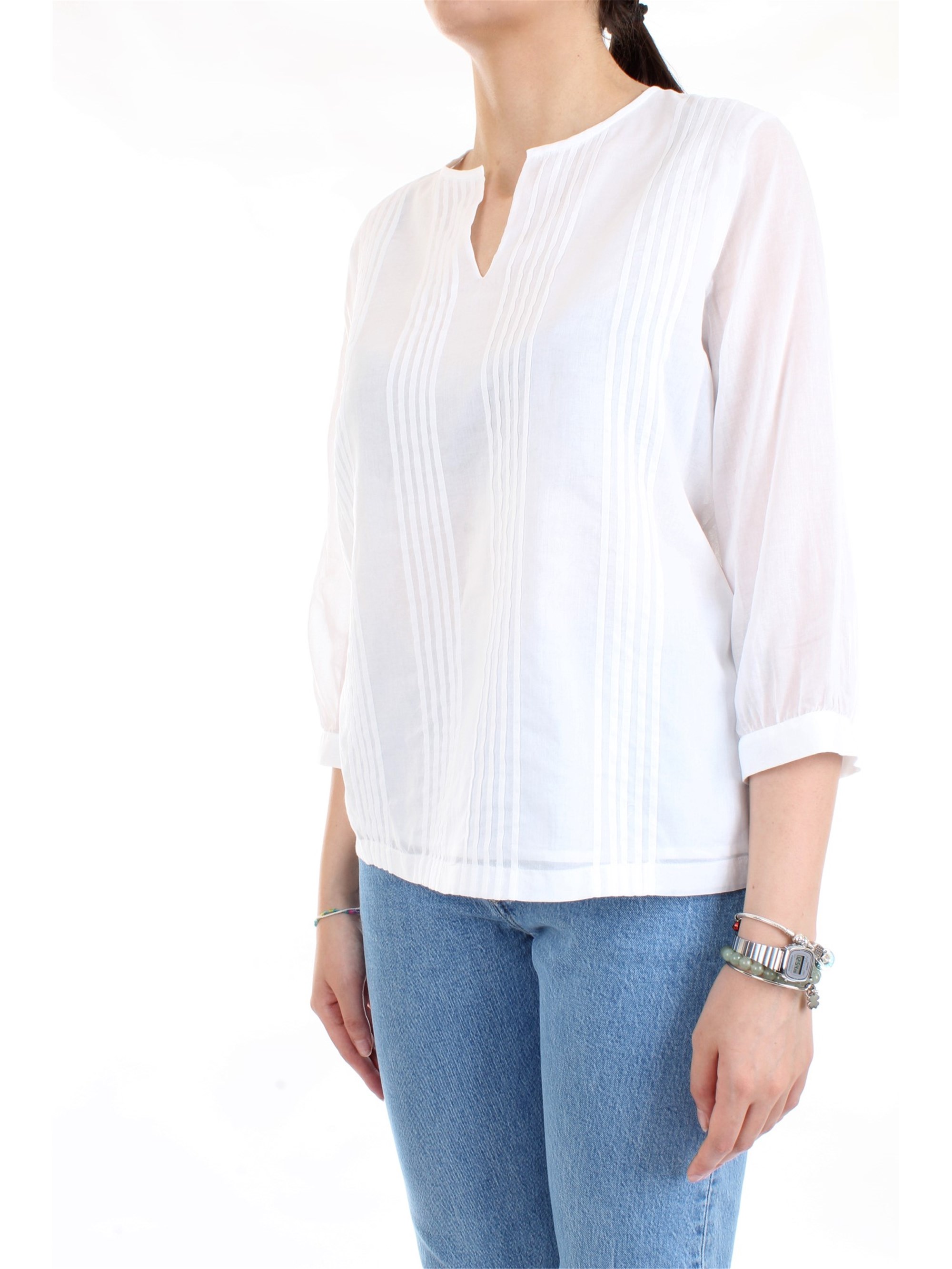 Cappellini By Peserico M06282L1 White Clothing Woman Shirt Cappellini By Peserico M06282L1 White Clothing Woman Shirt