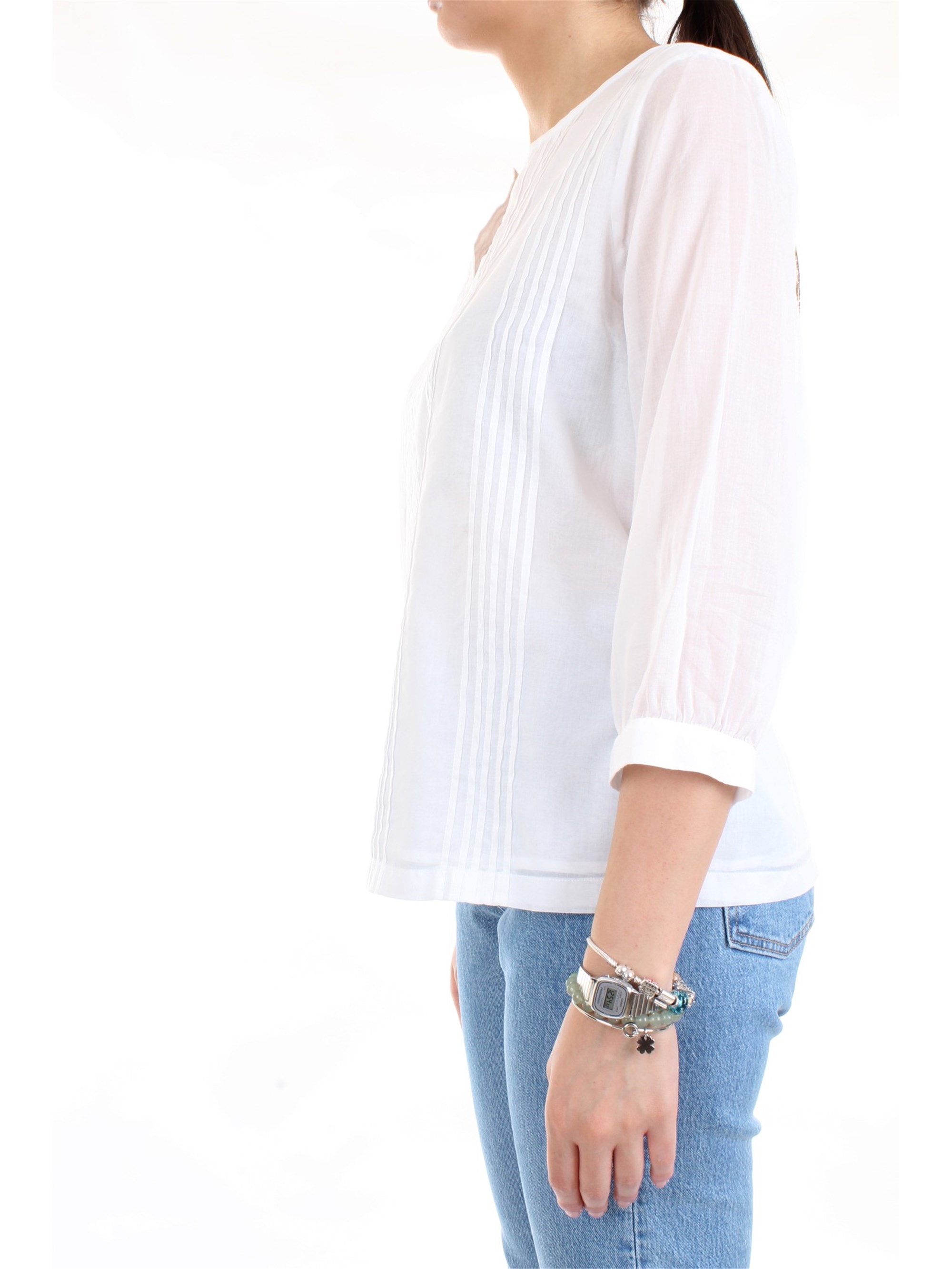 Cappellini By Peserico M06282L1 White Clothing Woman Shirt Cappellini By Peserico M06282L1 White Clothing Woman Shirt