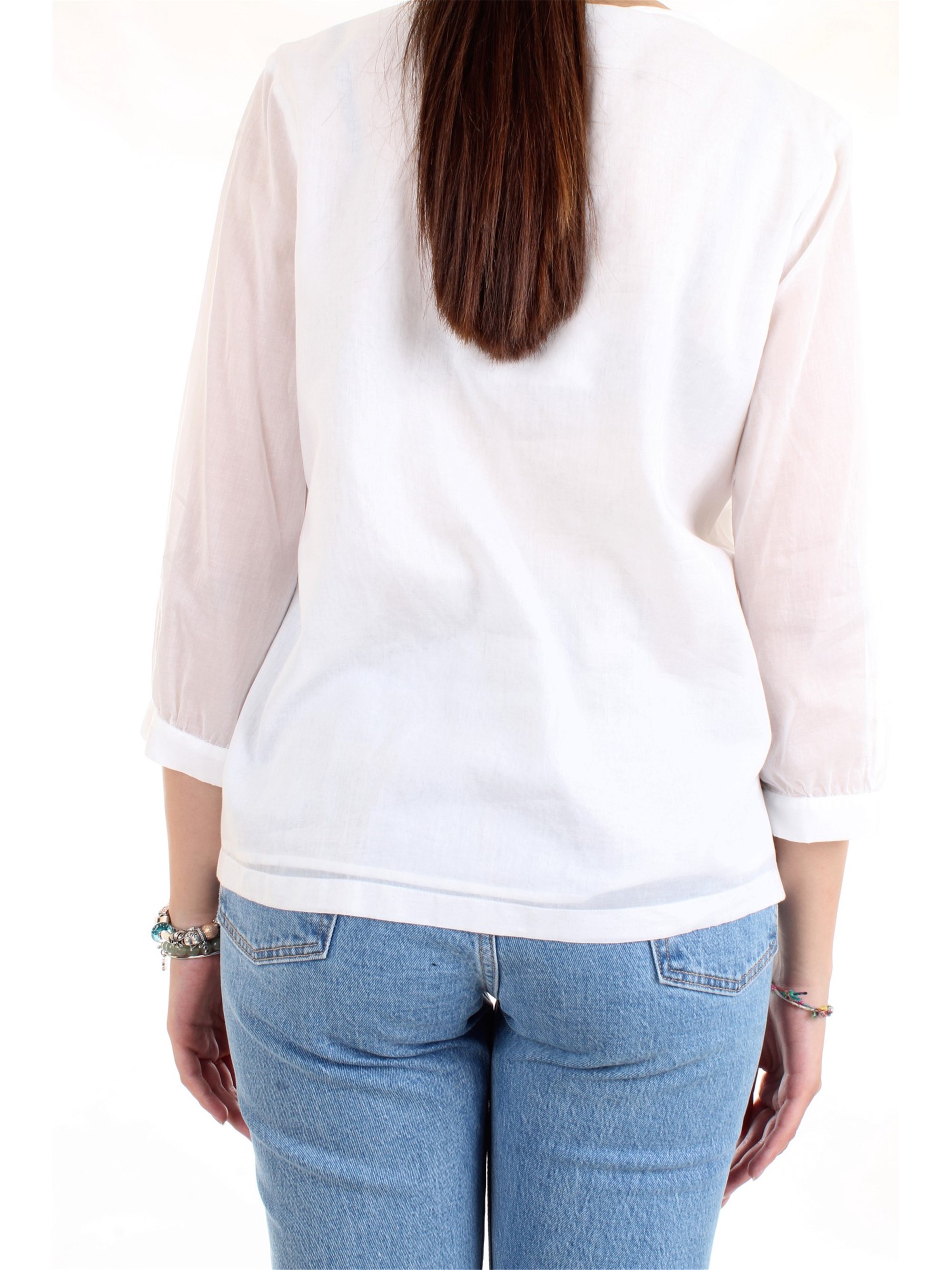 Cappellini By Peserico M06282L1 White Clothing Woman Shirt Cappellini By Peserico M06282L1 White Clothing Woman Shirt