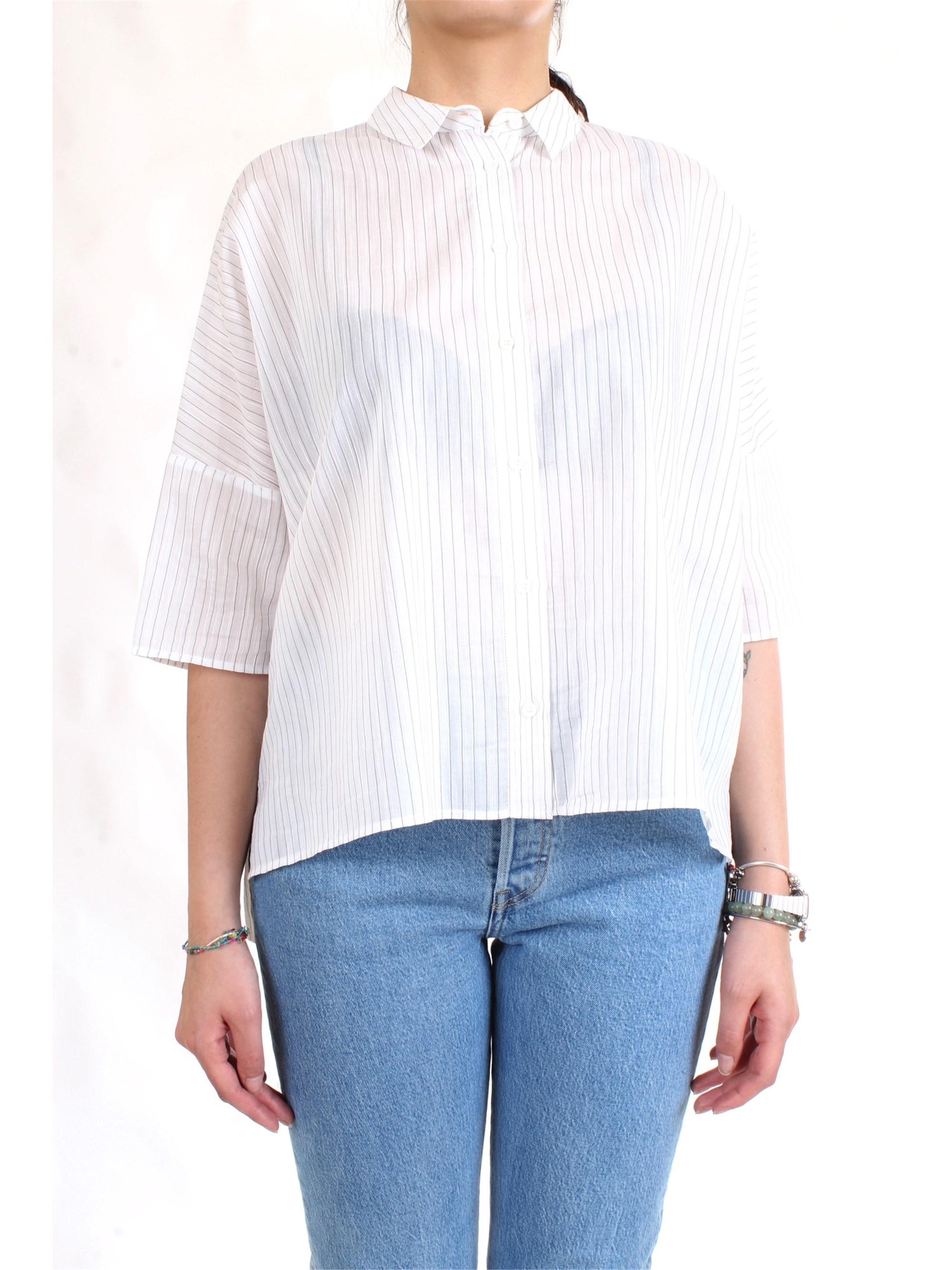 Cappellini By Peserico M06114 White Clothing Woman Shirt Cappellini By Peserico M06114 White Clothing Woman Shirt