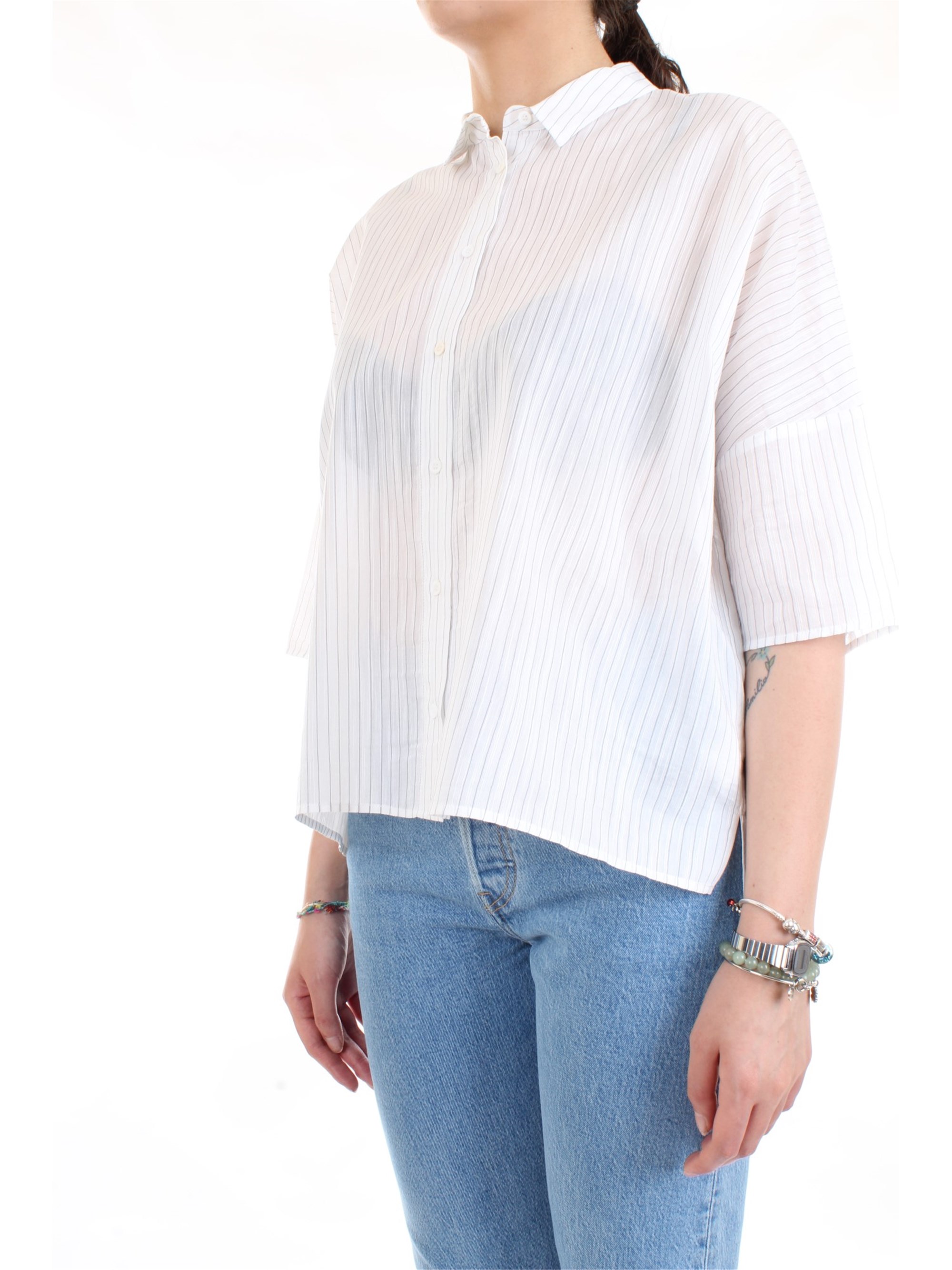 Cappellini By Peserico M06114 White Clothing Woman Shirt Cappellini By Peserico M06114 White Clothing Woman Shirt