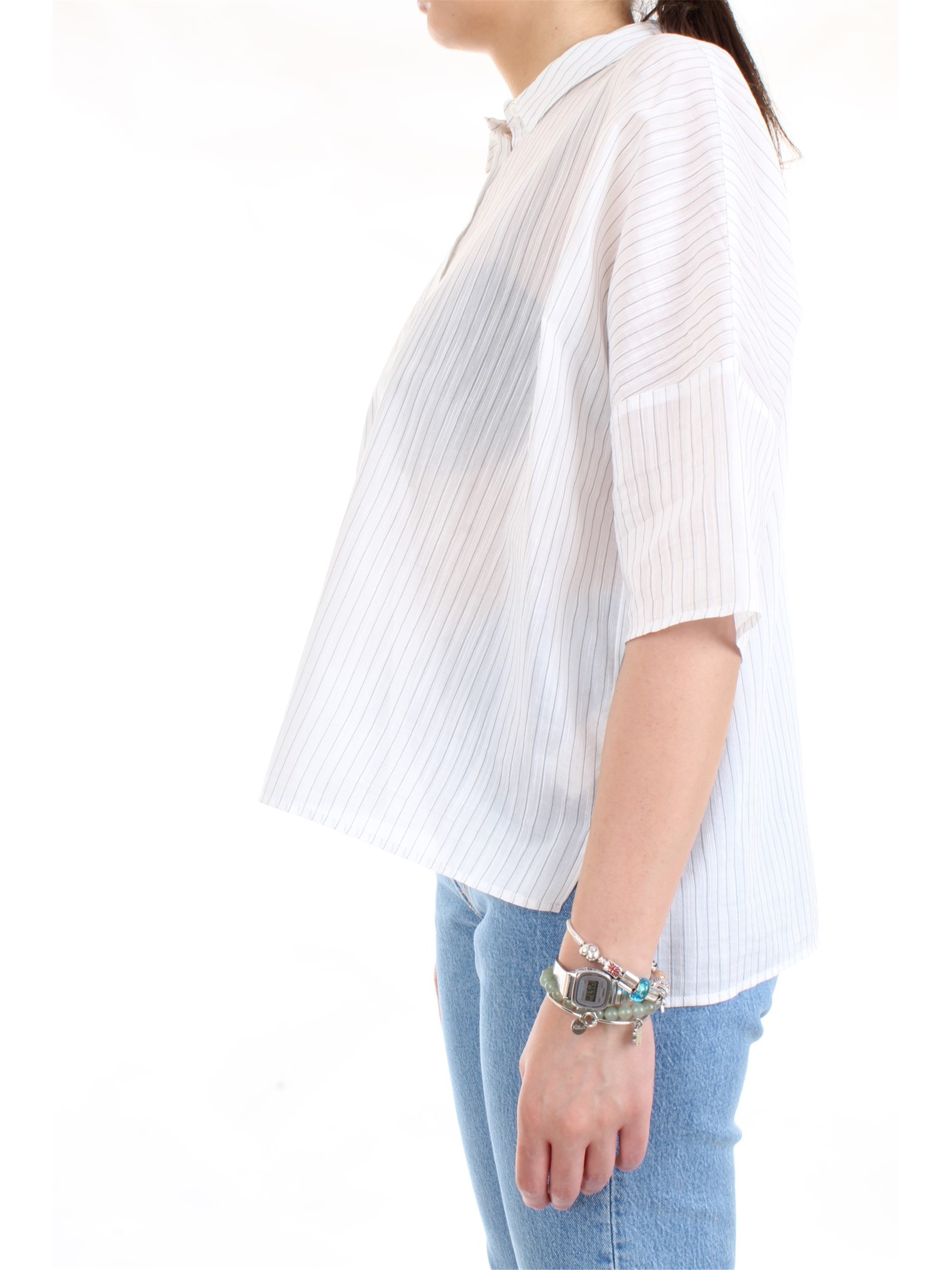 Cappellini By Peserico M06114 White Clothing Woman Shirt Cappellini By Peserico M06114 White Clothing Woman Shirt