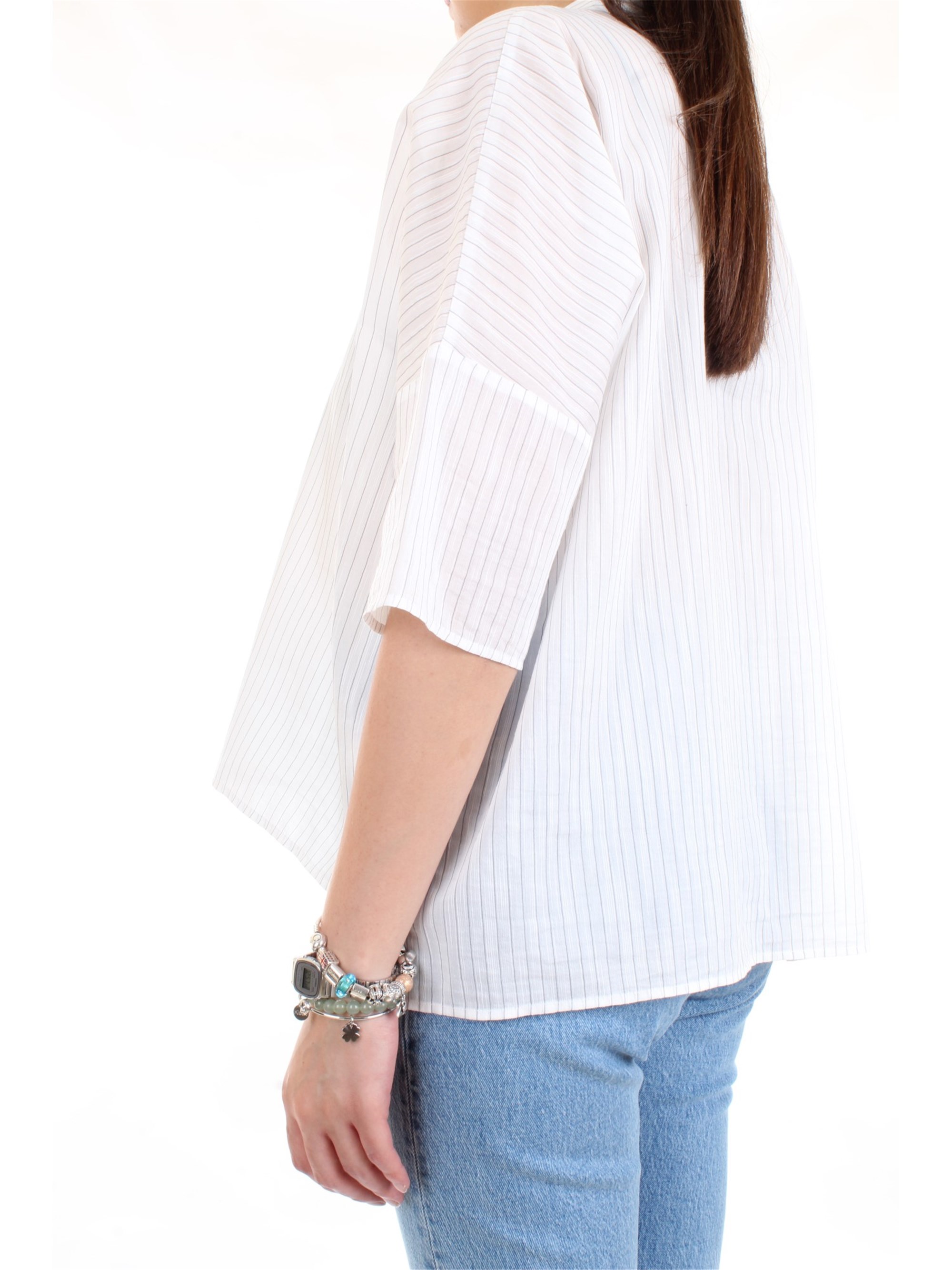 Cappellini By Peserico M06114 White Clothing Woman Shirt Cappellini By Peserico M06114 White Clothing Woman Shirt