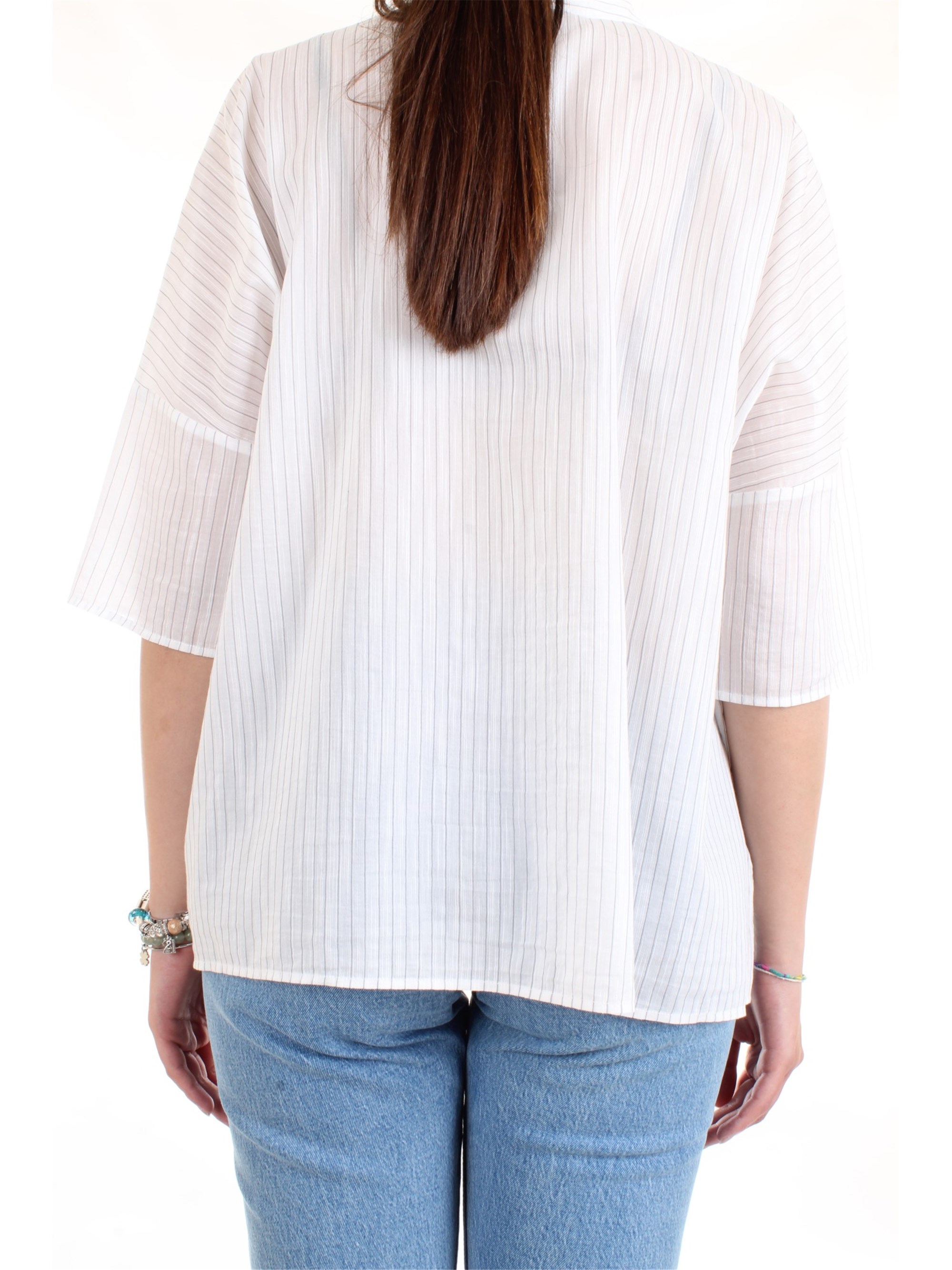 Cappellini By Peserico M06114 White Clothing Woman Shirt Cappellini By Peserico M06114 White Clothing Woman Shirt
