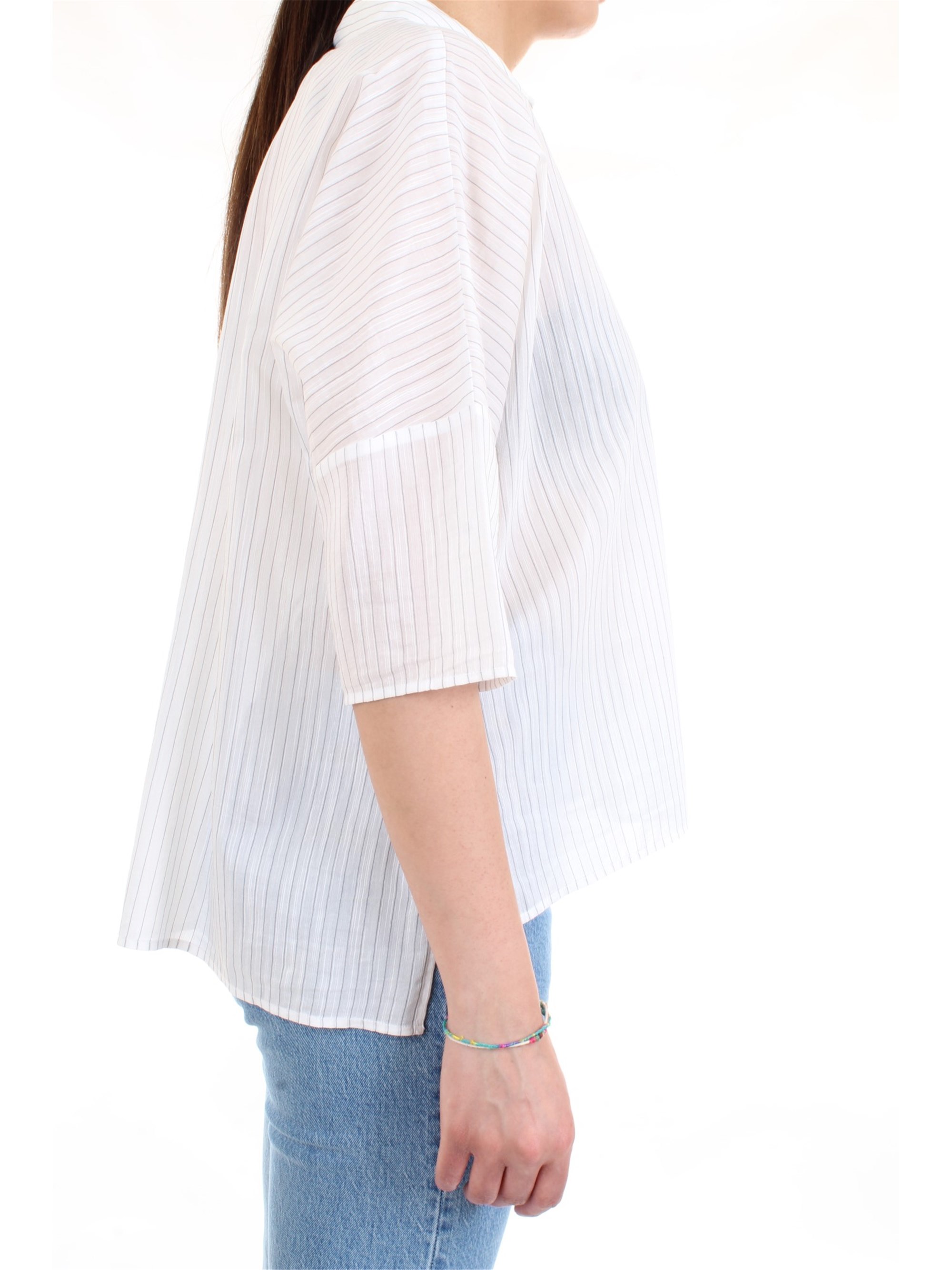Cappellini By Peserico M06114 White Clothing Woman Shirt Cappellini By Peserico M06114 White Clothing Woman Shirt
