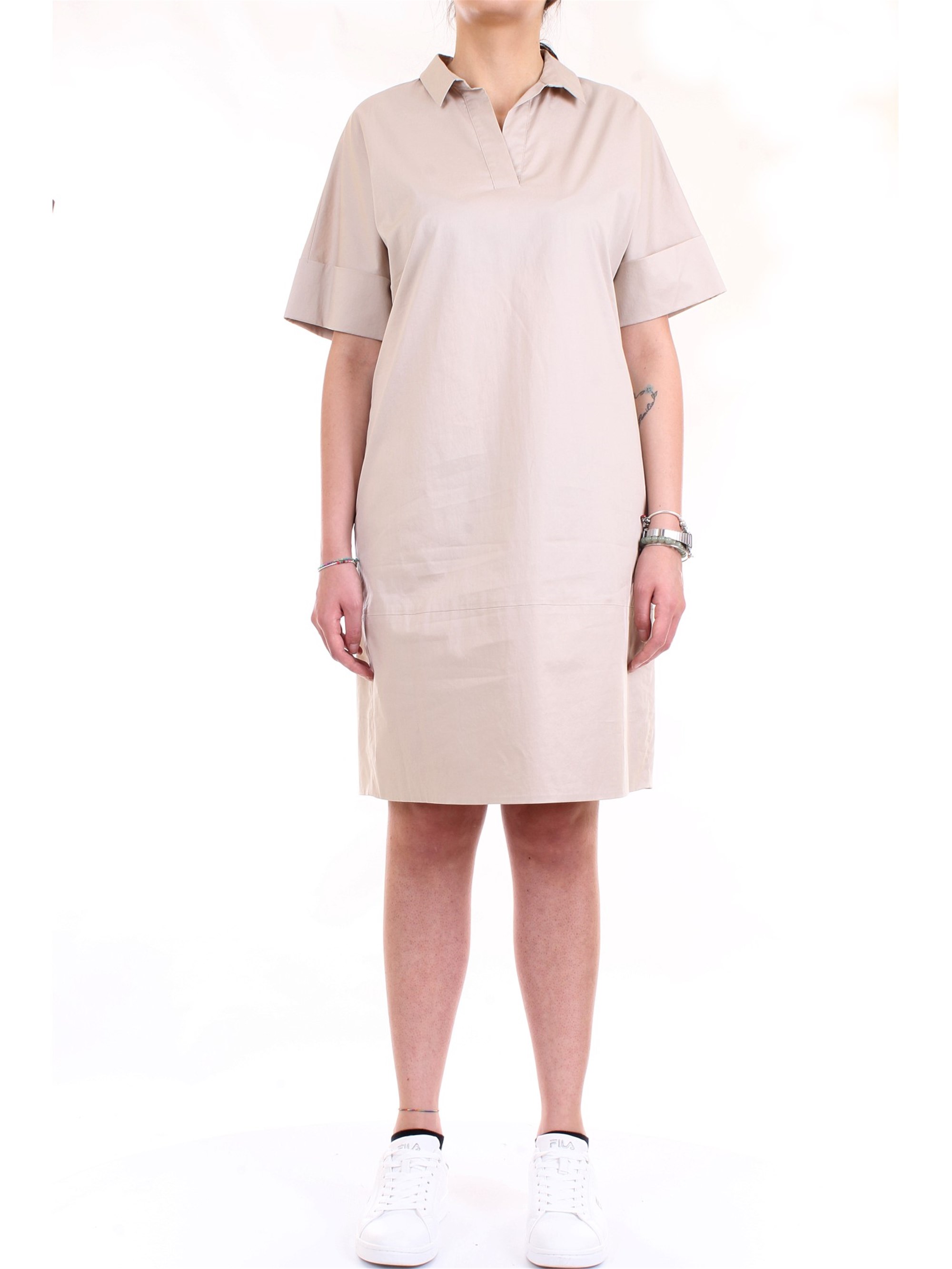 Cappellini By Peserico M02859 Sand Clothing Woman Dress Cappellini By Peserico M02859 Sand Clothing Woman Dress