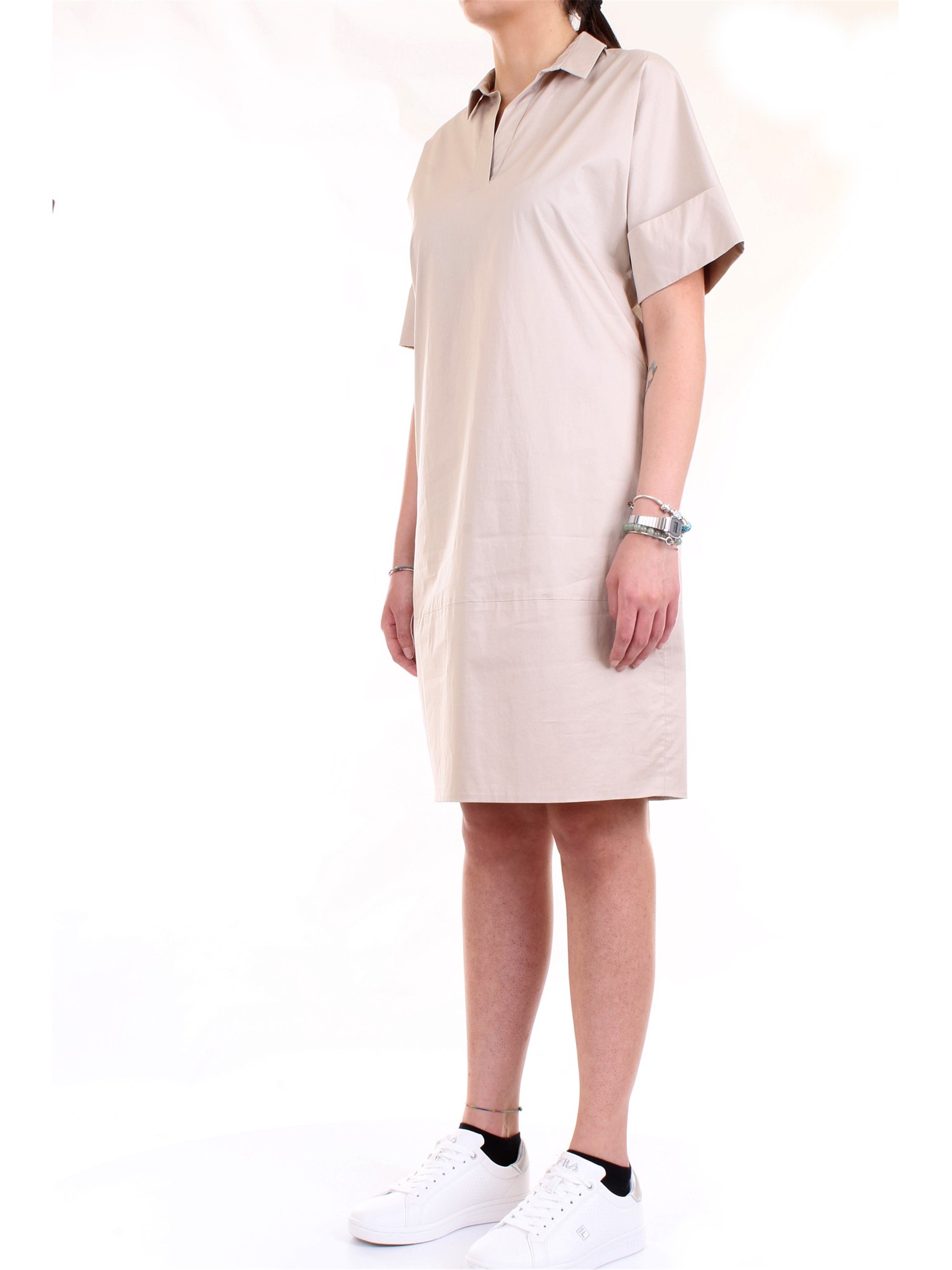 Cappellini By Peserico M02859 Sand Clothing Woman Dress Cappellini By Peserico M02859 Sand Clothing Woman Dress