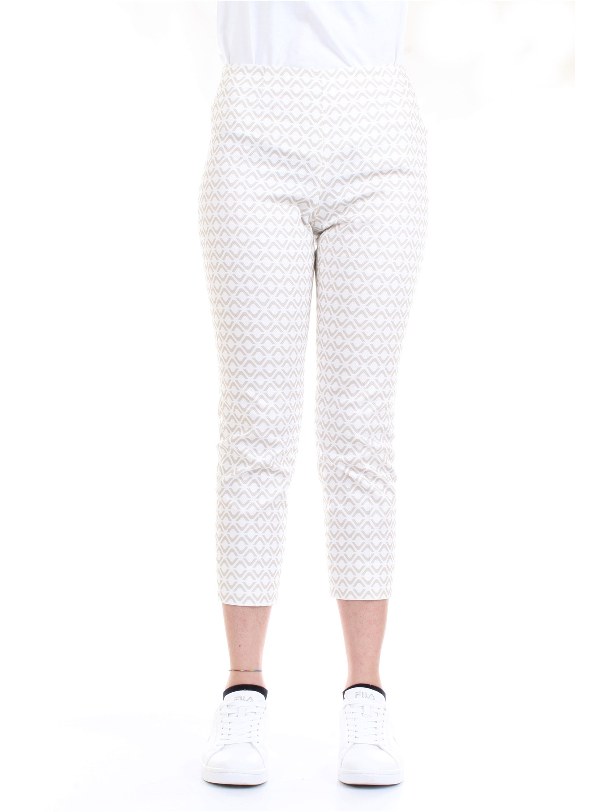 Cappellini By Peserico MH4863 White Clothing Woman Trousers Cappellini By Peserico MH4863 White Clothing Woman Trousers