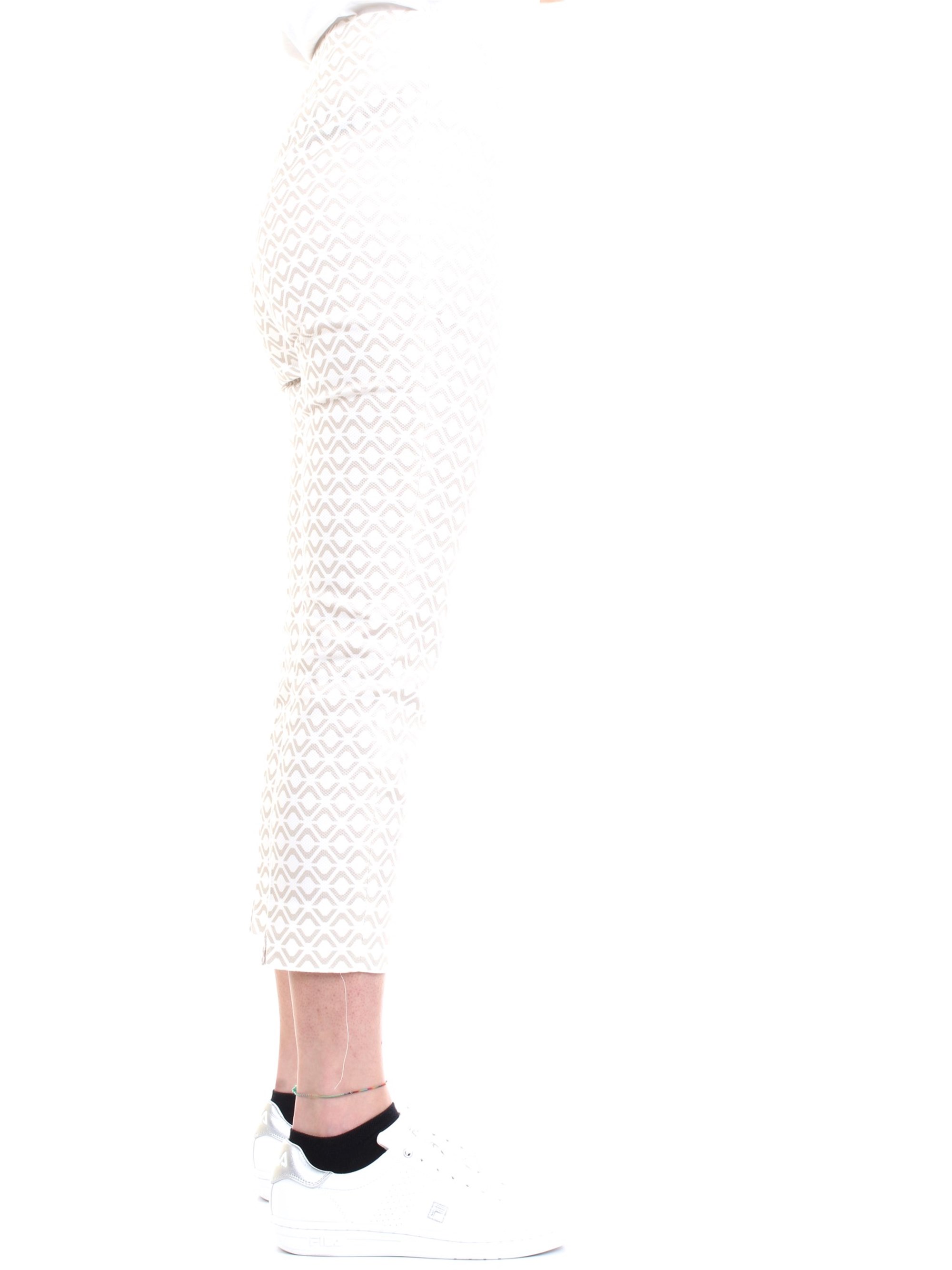 Cappellini By Peserico MH4863 White Clothing Woman Trousers Cappellini By Peserico MH4863 White Clothing Woman Trousers
