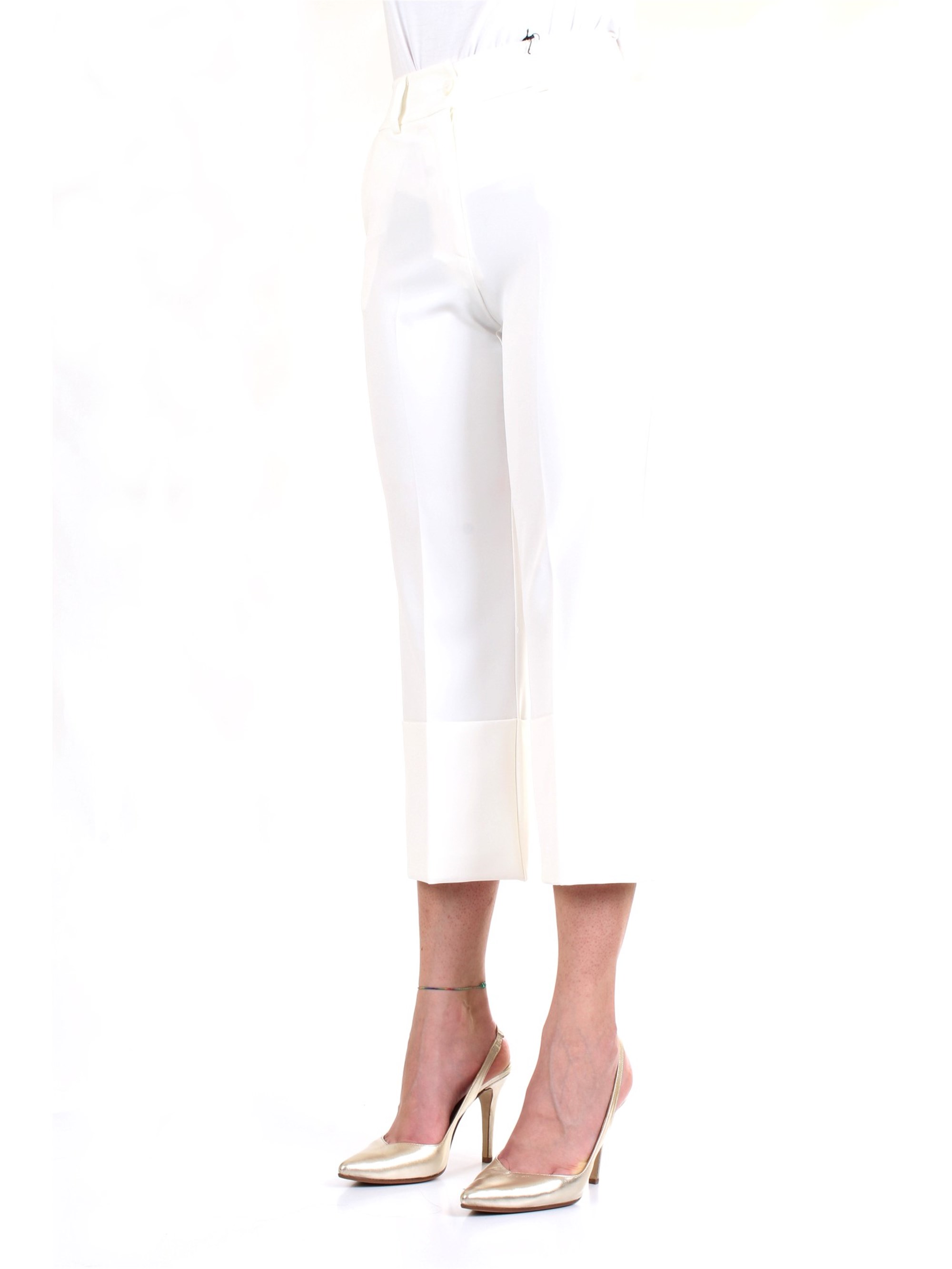 LANACAPRINA PF2235 White Clothing Woman Trousers LANACAPRINA PF2235 White Clothing Woman Trousers