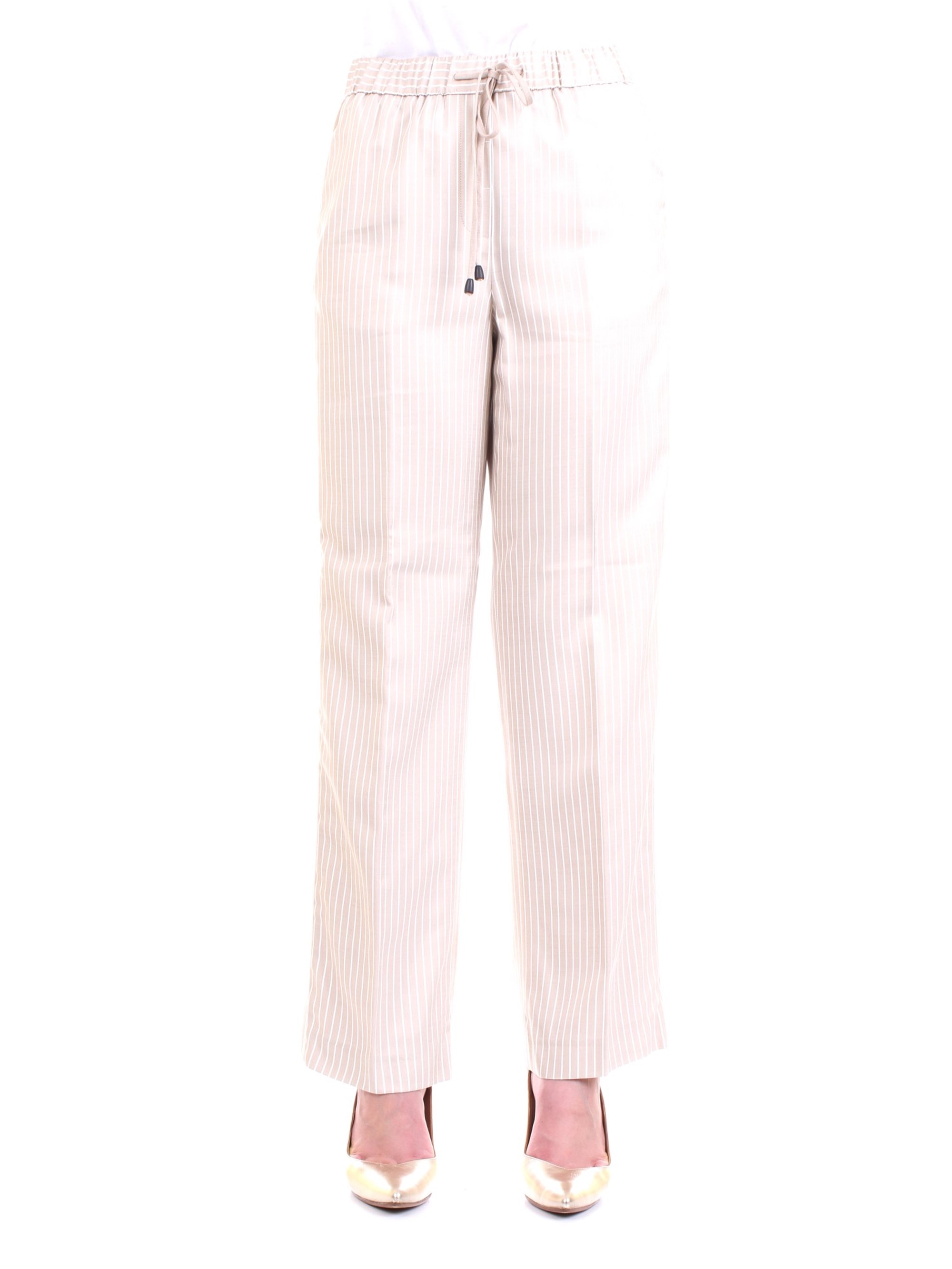 Cappellini By Peserico 59M04250U Beige Clothing Woman Trousers Cappellini By Peserico 59M04250U Beige Clothing Woman Trousers