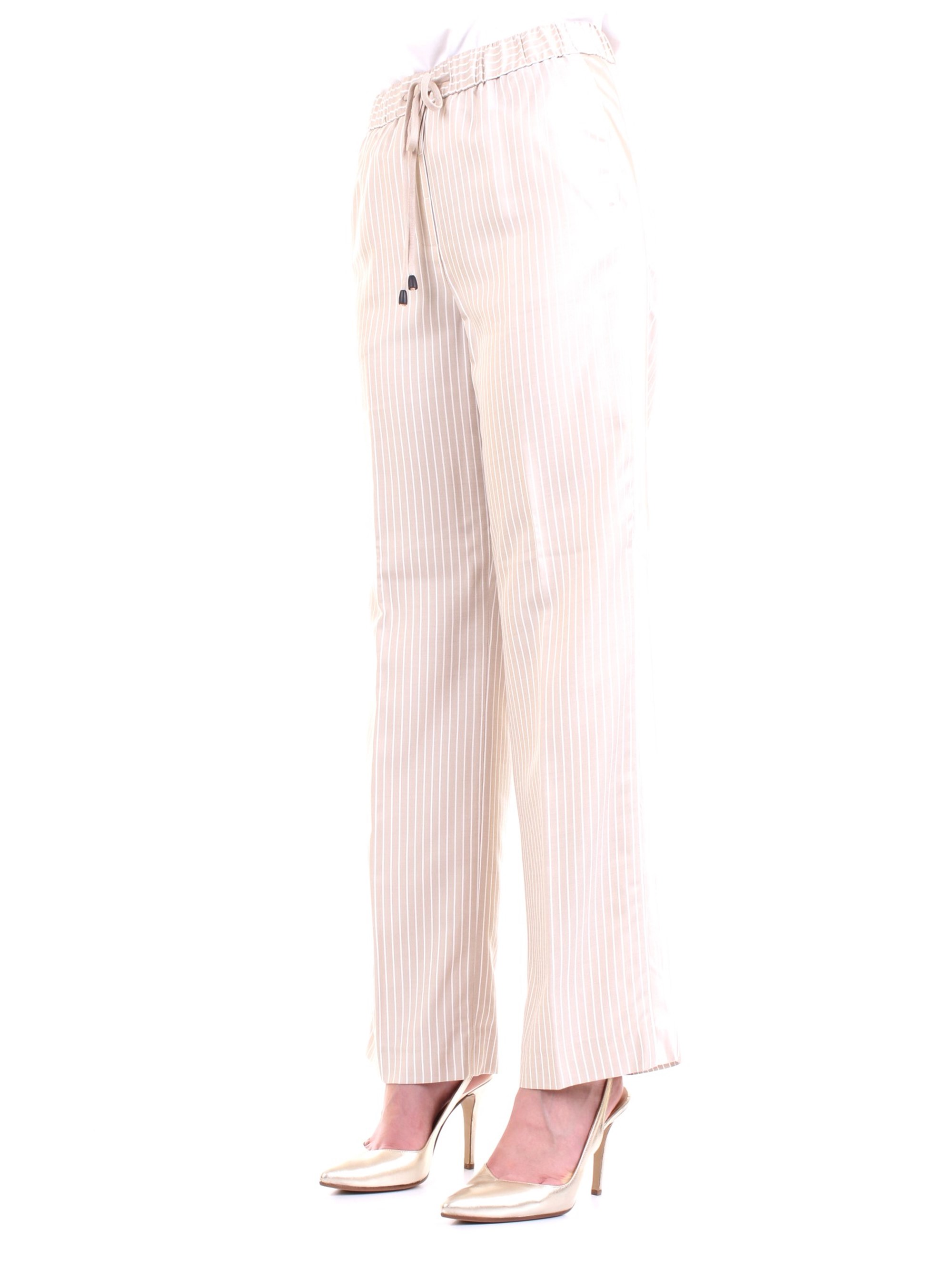 Cappellini By Peserico 59M04250U Beige Clothing Woman Trousers Cappellini By Peserico 59M04250U Beige Clothing Woman Trousers