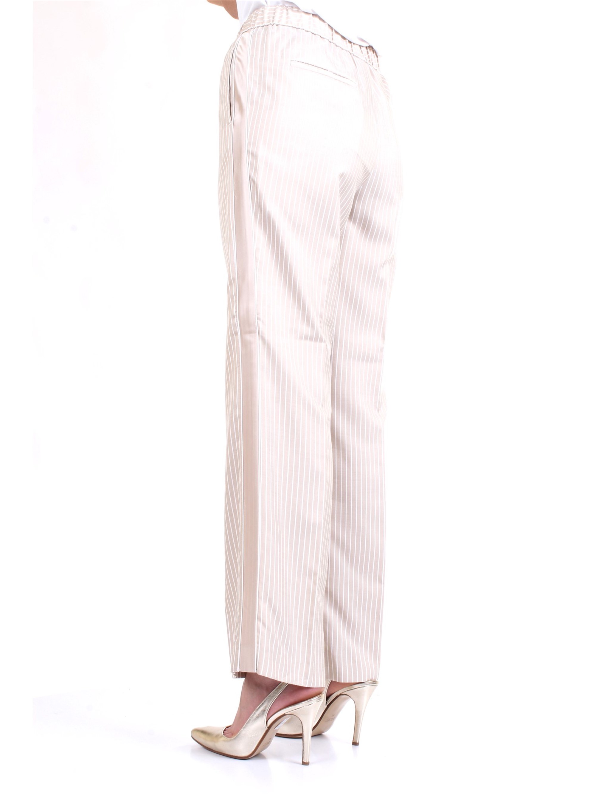 Cappellini By Peserico 59M04250U Beige Clothing Woman Trousers Cappellini By Peserico 59M04250U Beige Clothing Woman Trousers