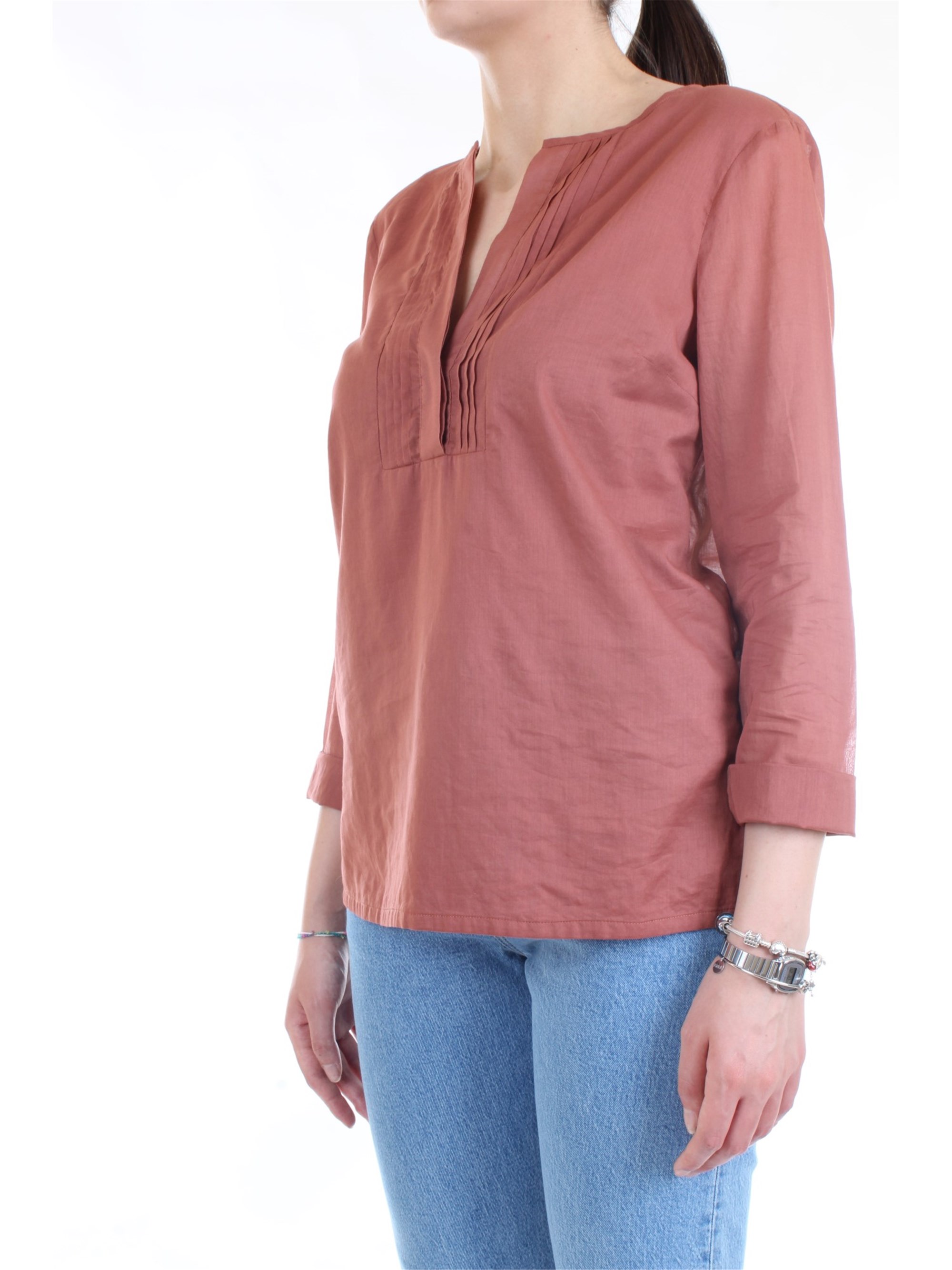 Cappellini By Peserico 57M06339L1 Rust Clothing Woman Shirt Cappellini By Peserico 57M06339L1 Rust Clothing Woman Shirt