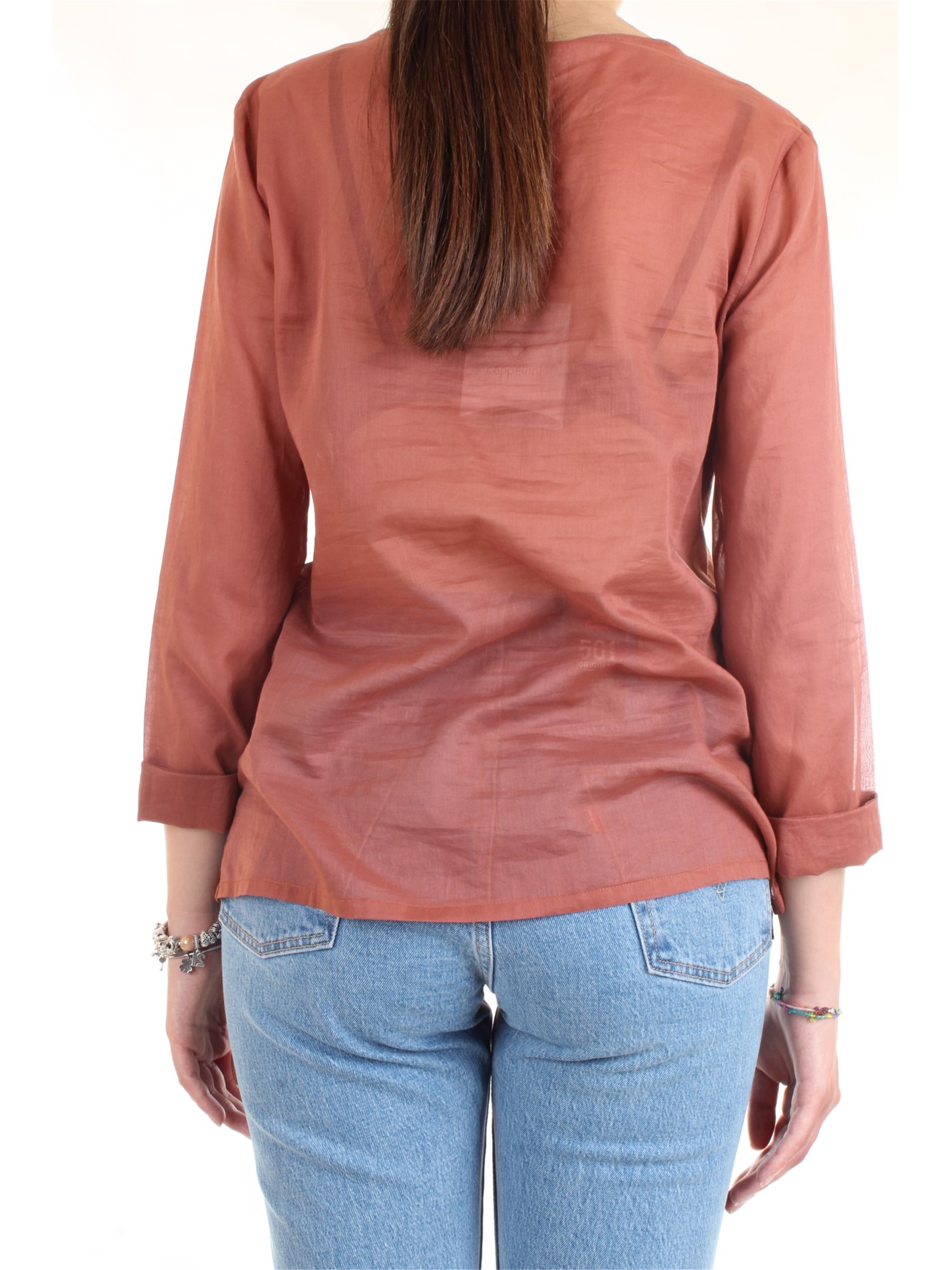 Cappellini By Peserico 57M06339L1 Rust Clothing Woman Shirt Cappellini By Peserico 57M06339L1 Rust Clothing Woman Shirt