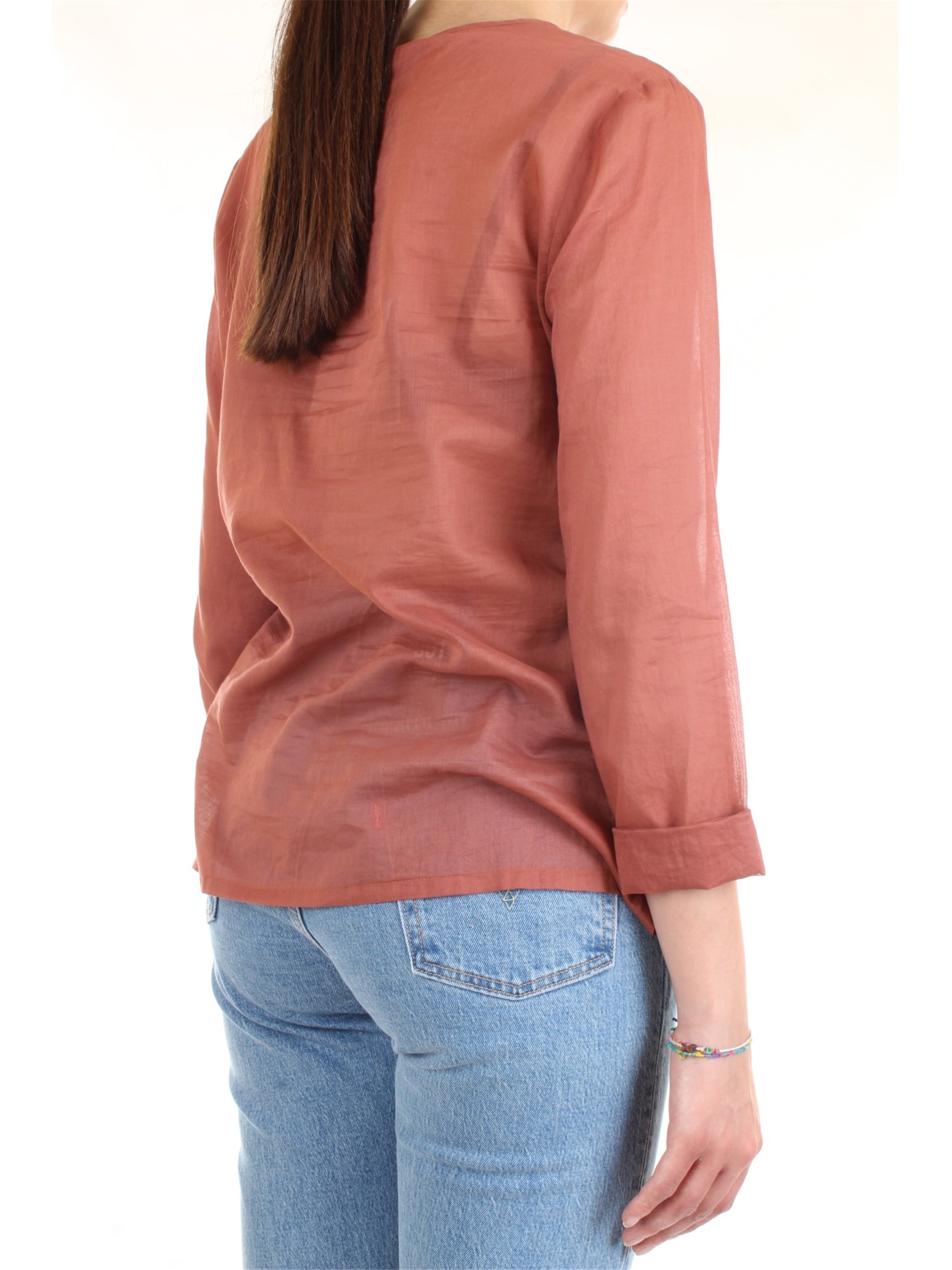 Cappellini By Peserico 57M06339L1 Rust Clothing Woman Shirt Cappellini By Peserico 57M06339L1 Rust Clothing Woman Shirt